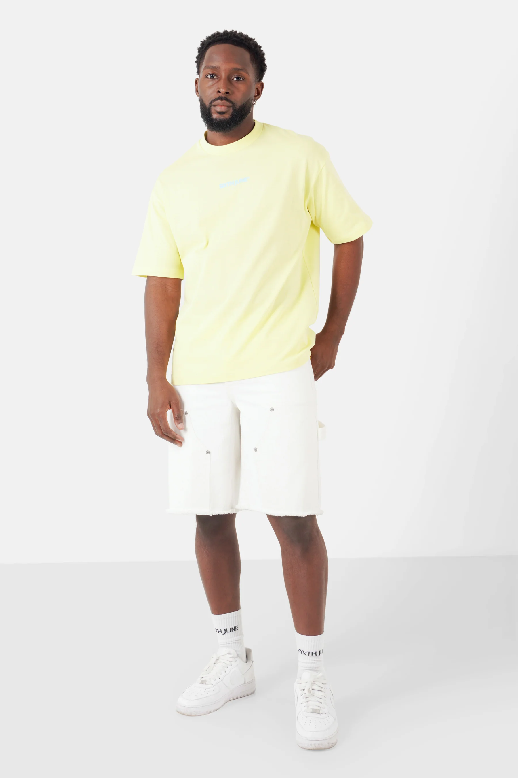 T-shirt logo central Jaune - Image 2