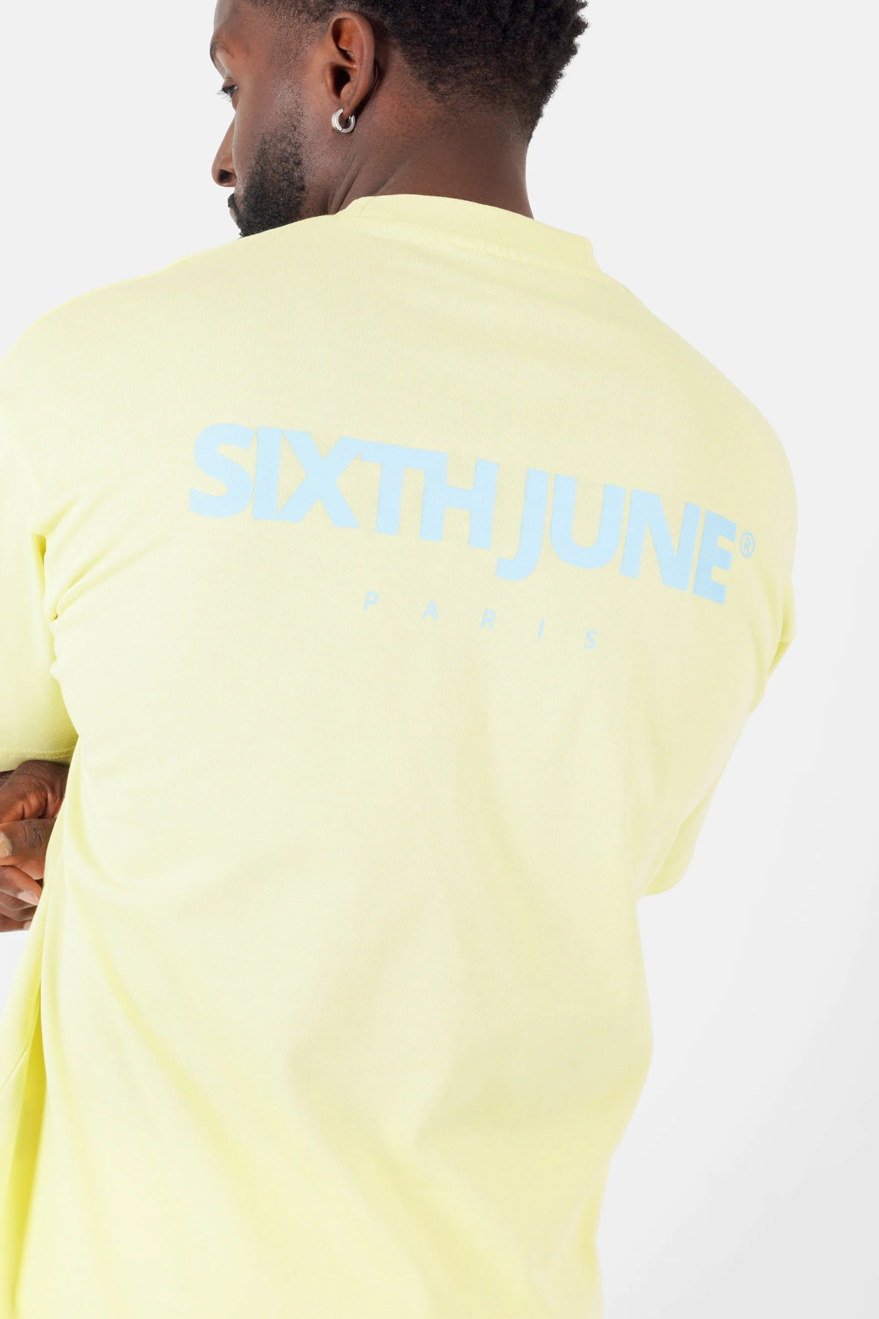 T-shirt logo central Jaune - Image 3