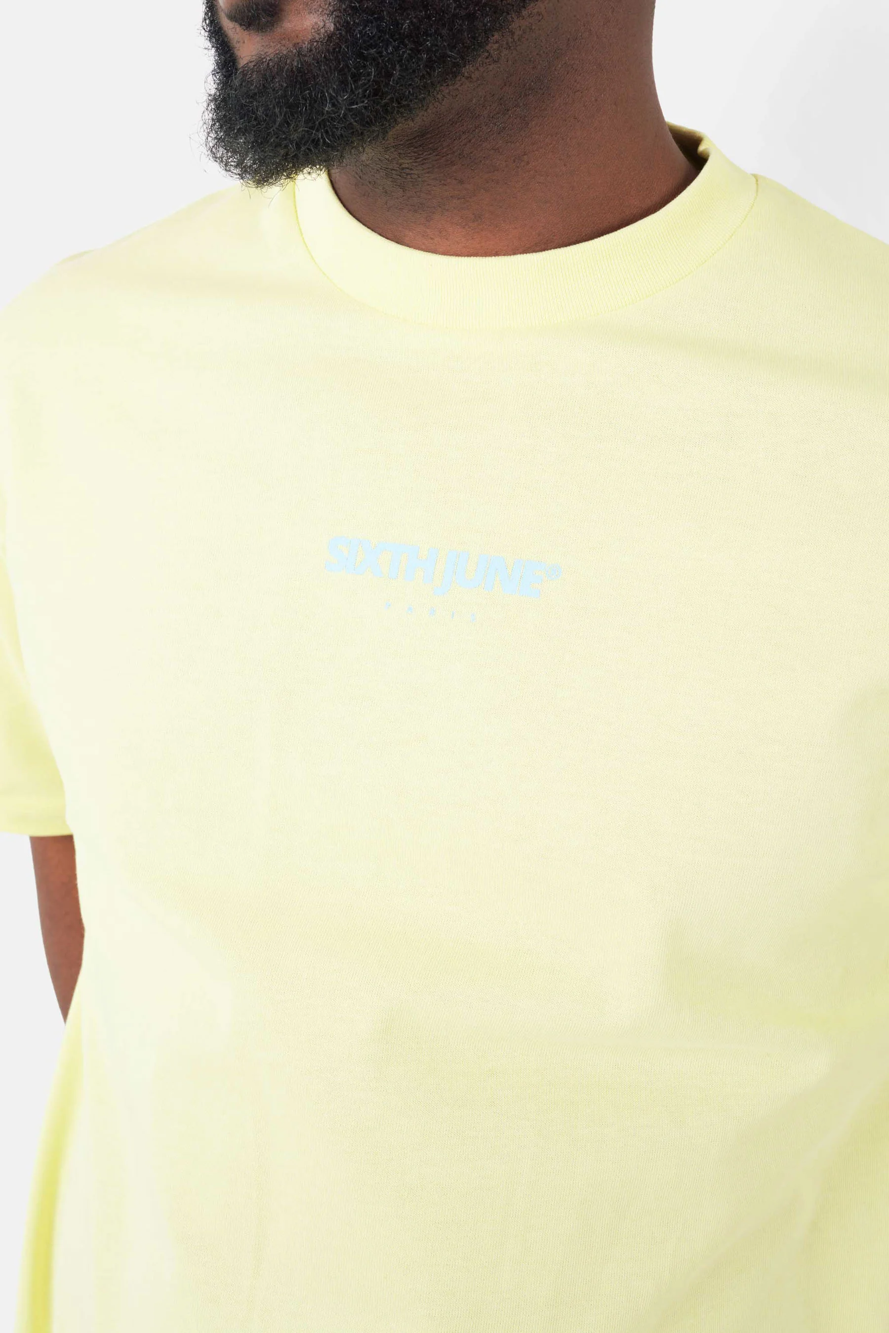 T-shirt logo central Jaune - Image 4