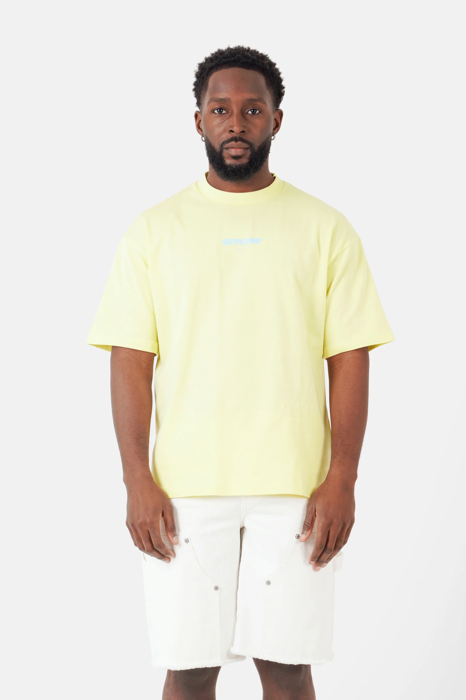 T-shirt logo central Jaune - Image 5