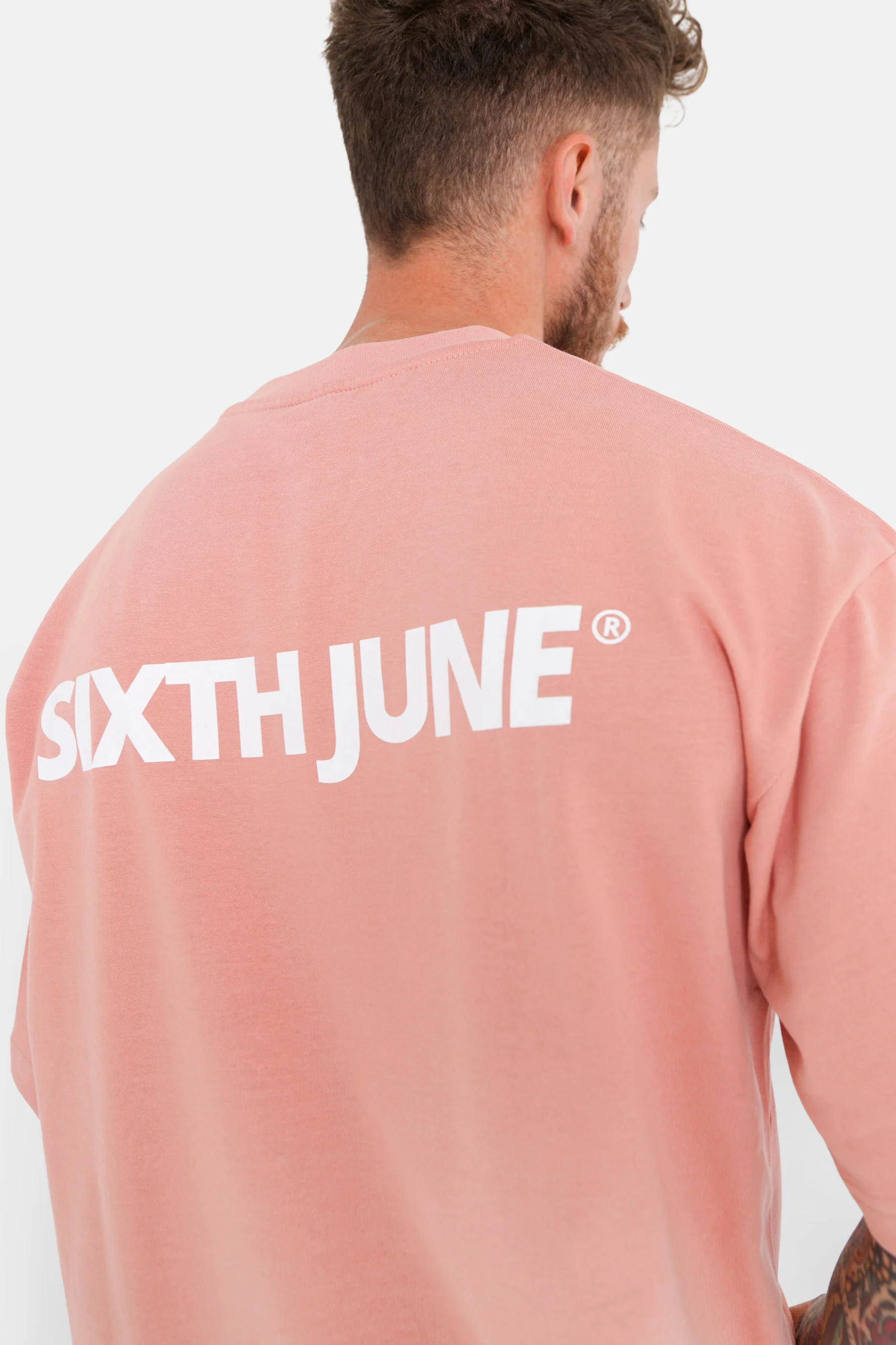 T-shirt logo central Rose - Image 3