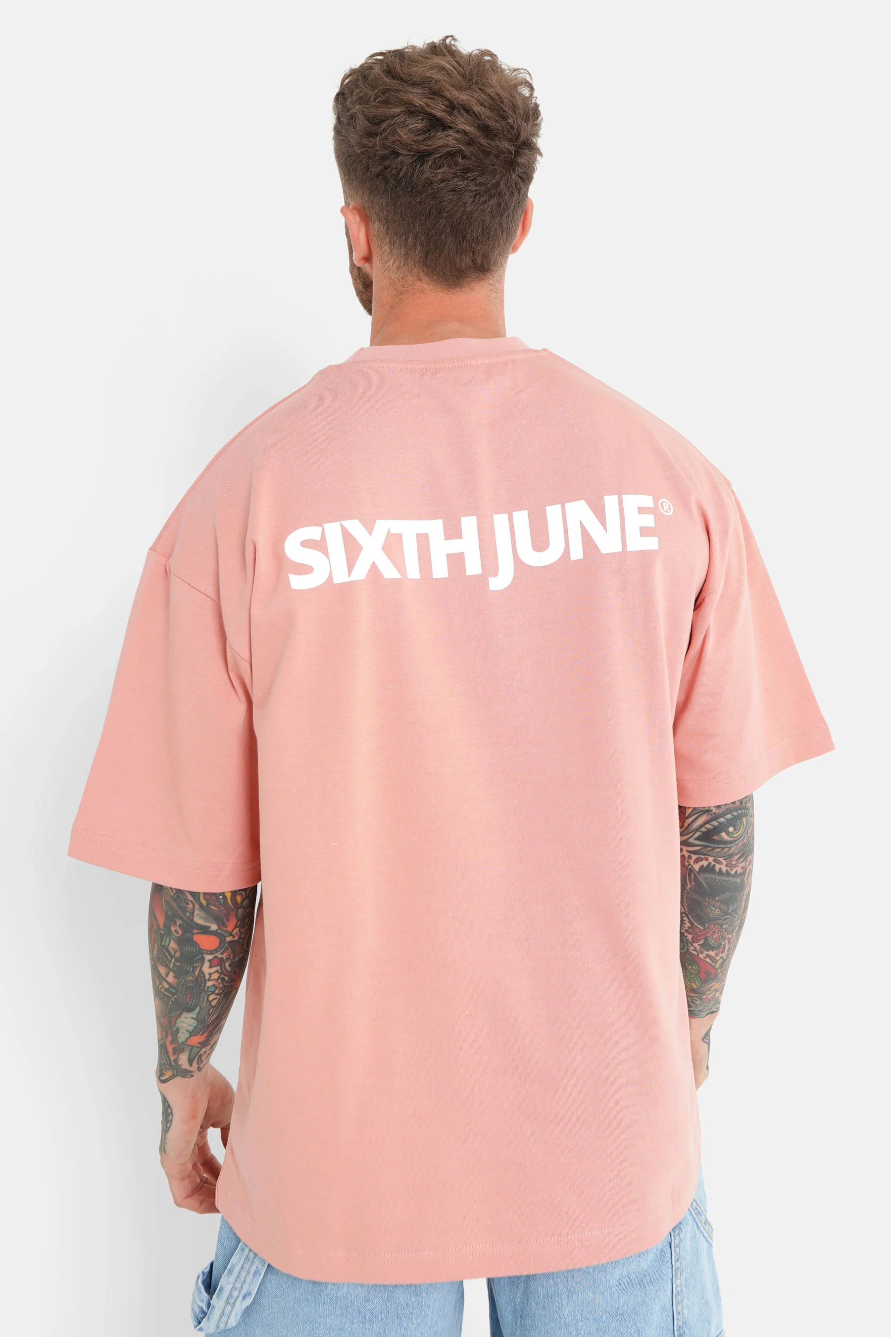 T-shirt logo central Rose - Image 5