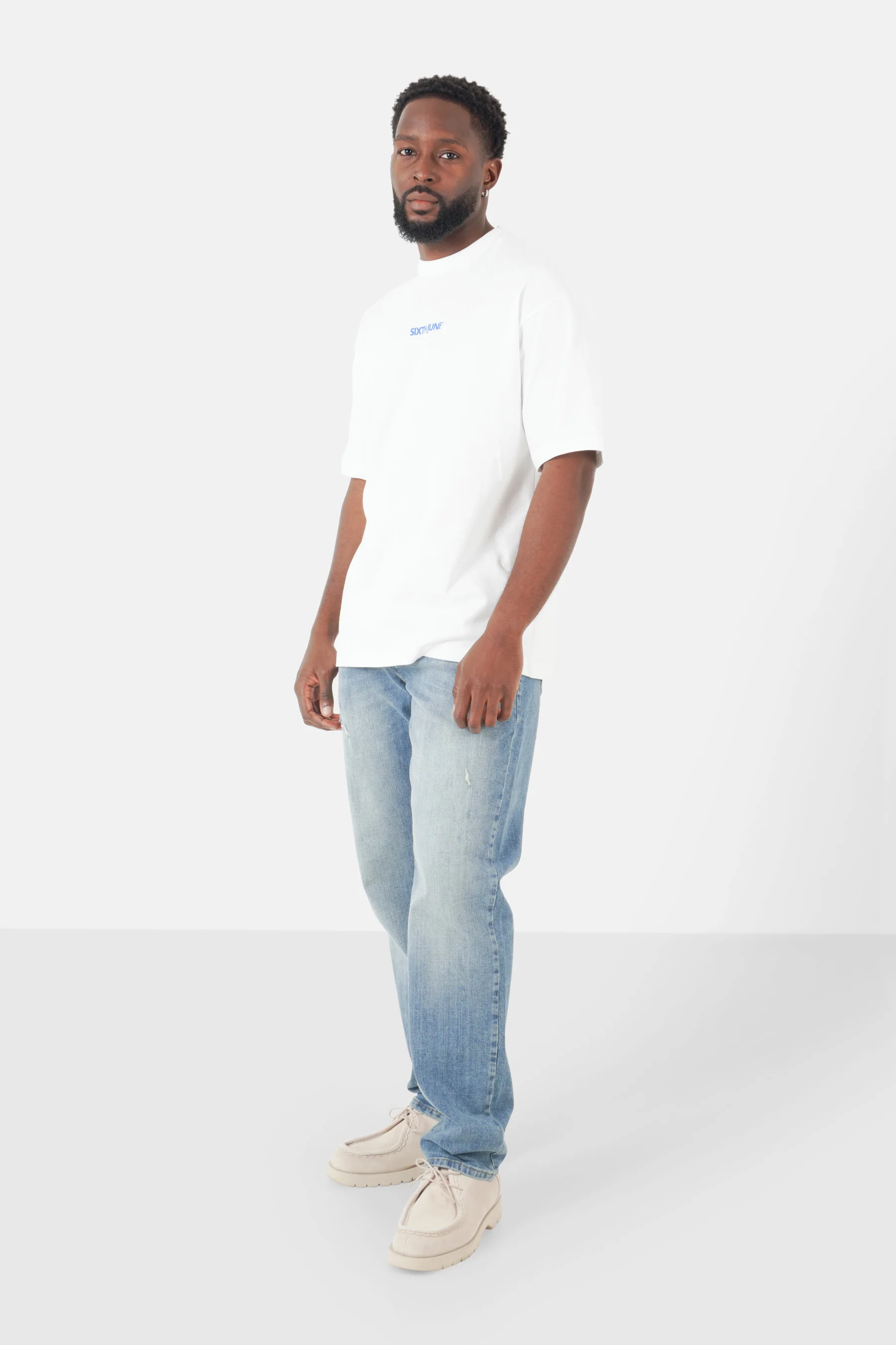 T-shirt logo central Blanc - Image 2