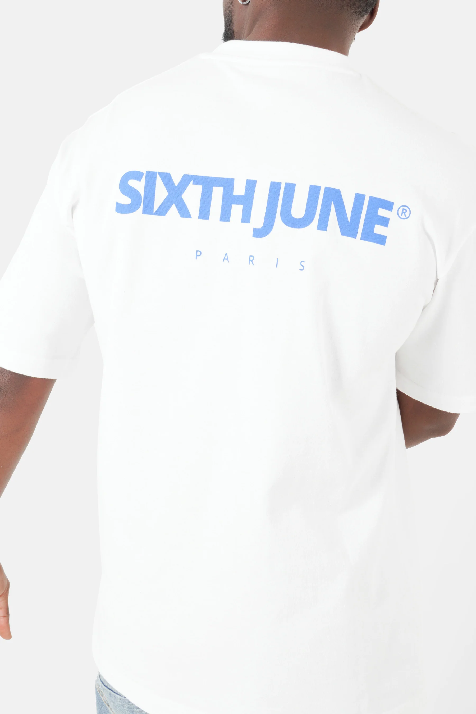 T-shirt logo central Blanc - Image 4