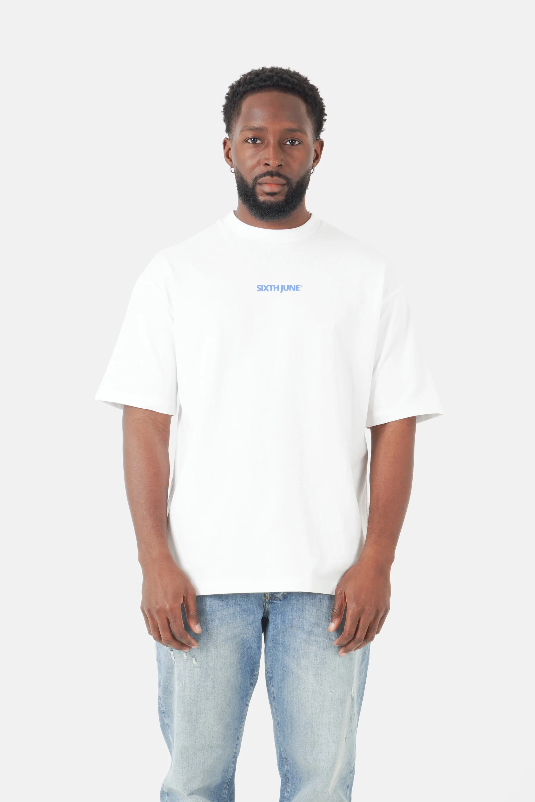 T-shirt logo central Blanc - Image 5
