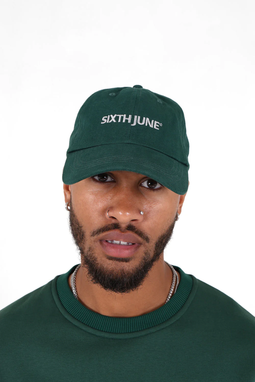 Casquette logo brodé Vert foncé - Image 2