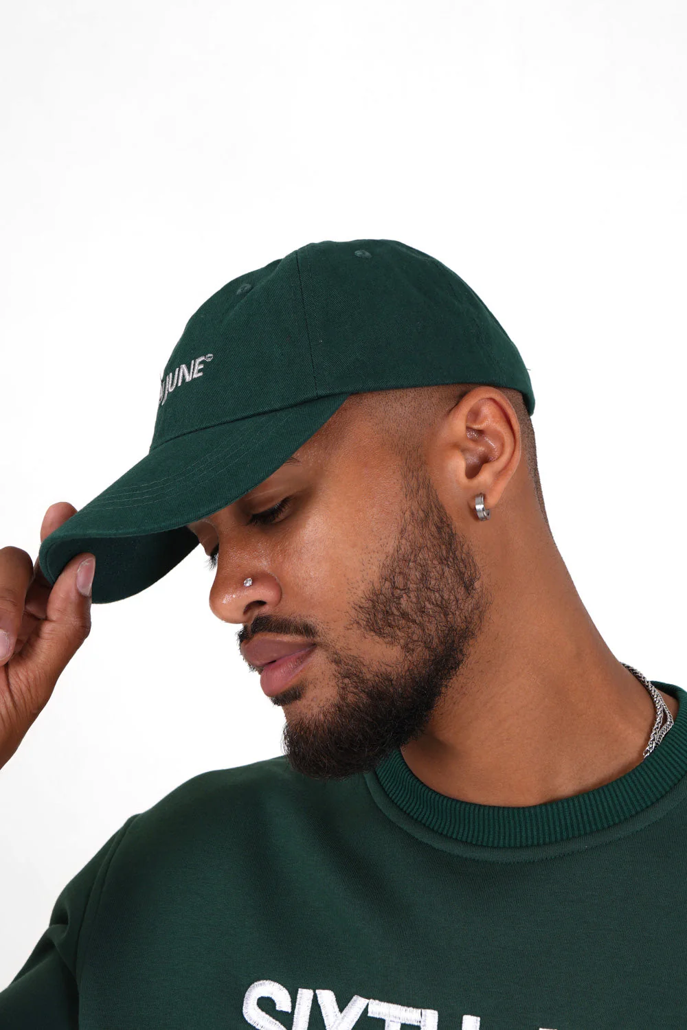 Casquette logo brodé Vert foncé - Image 3