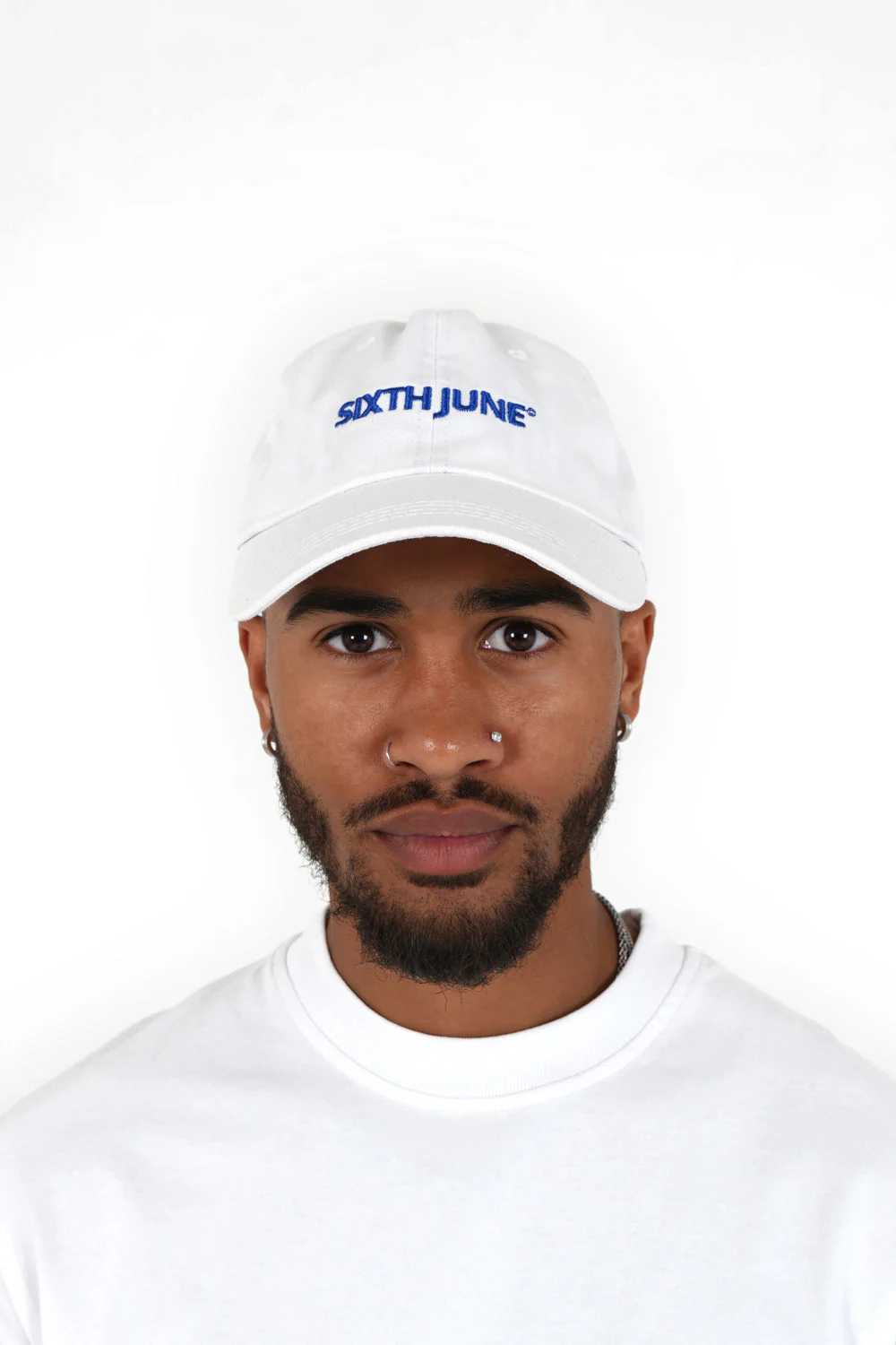 Casquette logo brodé Blanc - Image 2