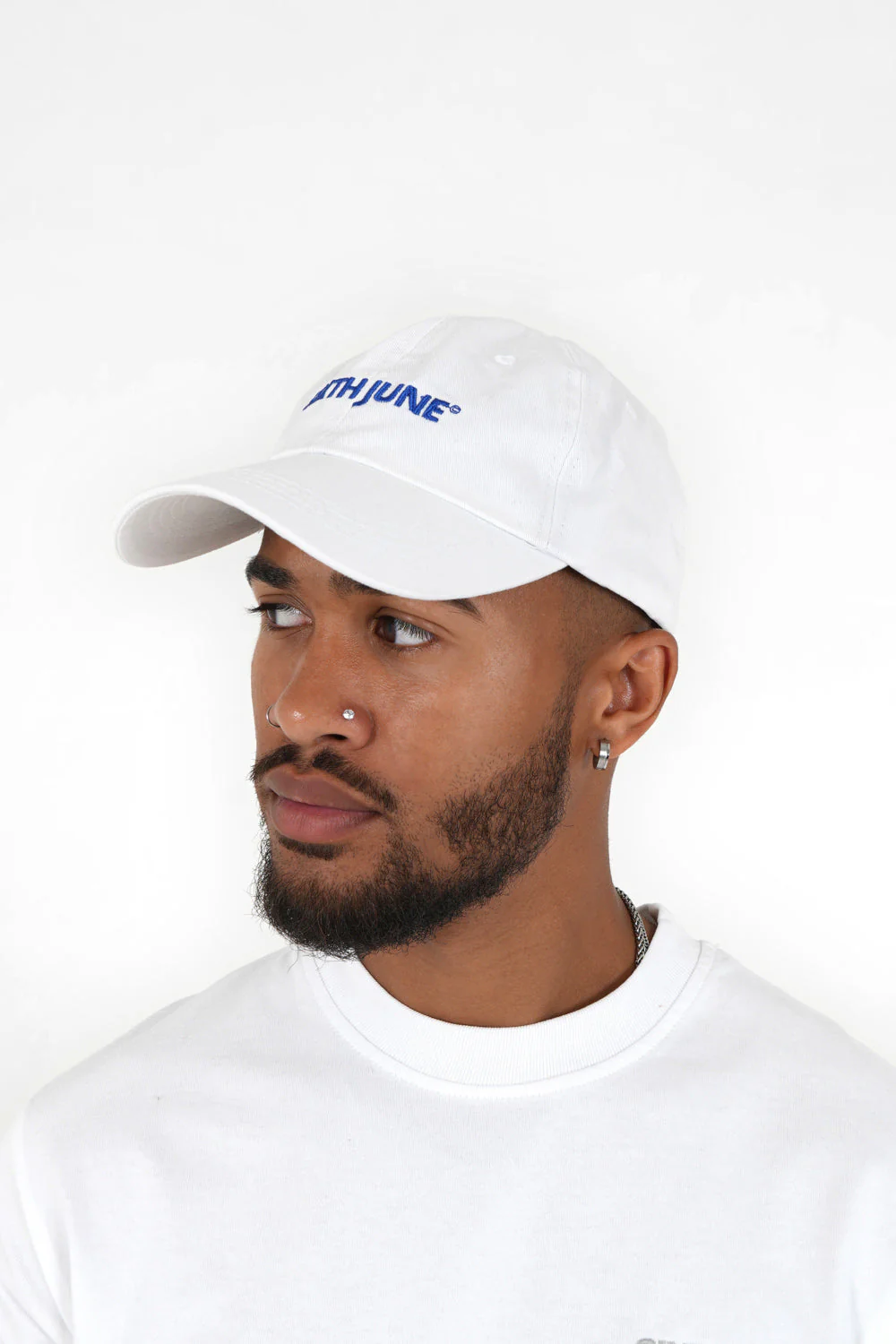 Casquette logo brodé Blanc - Image 3