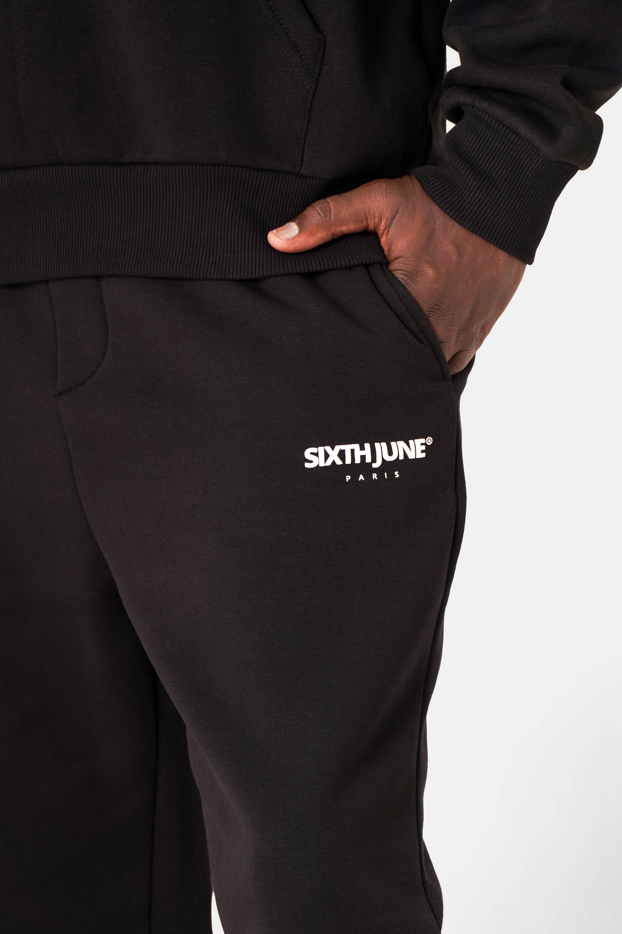 Jogging essentiel print logo Noir - Image 4