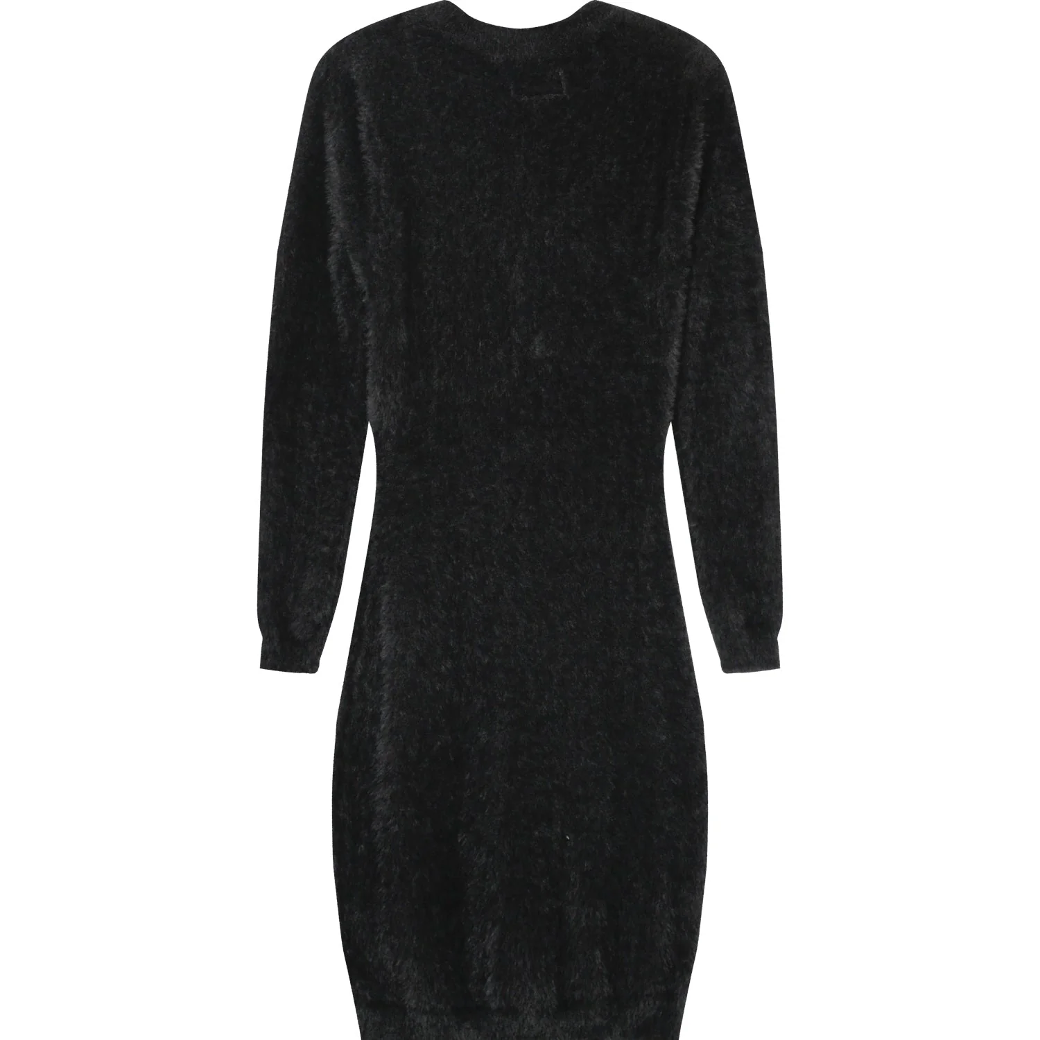 Robe courte duveteuse Noir - Image 7