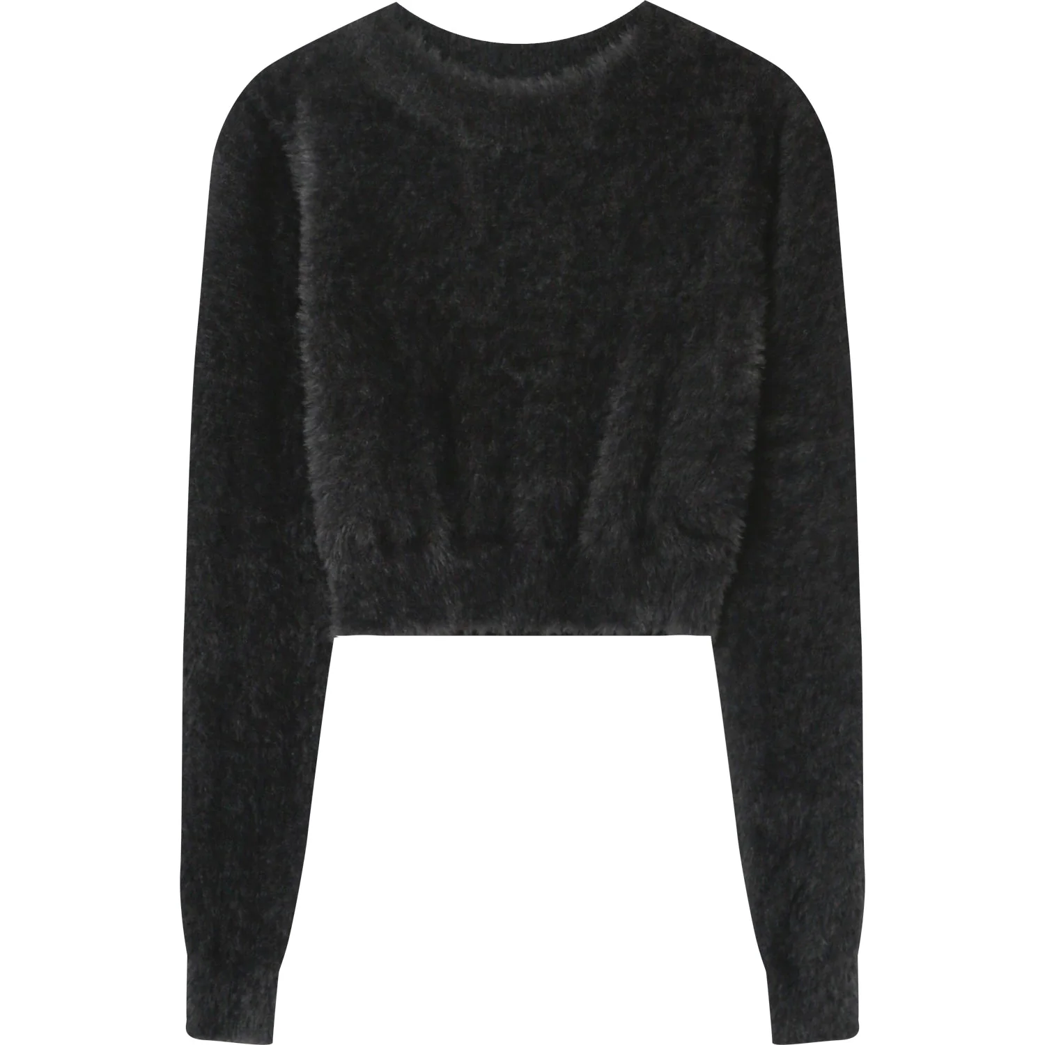 Pull court duveteux Noir - Image 6