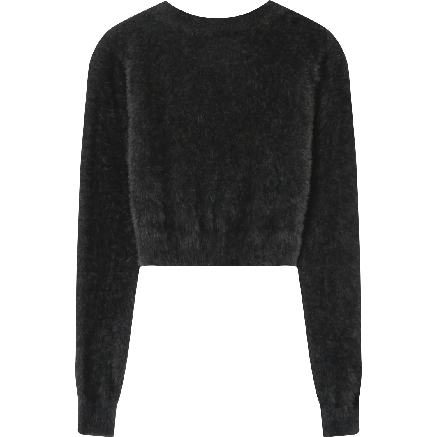 Pull court duveteux Noir - Image 7