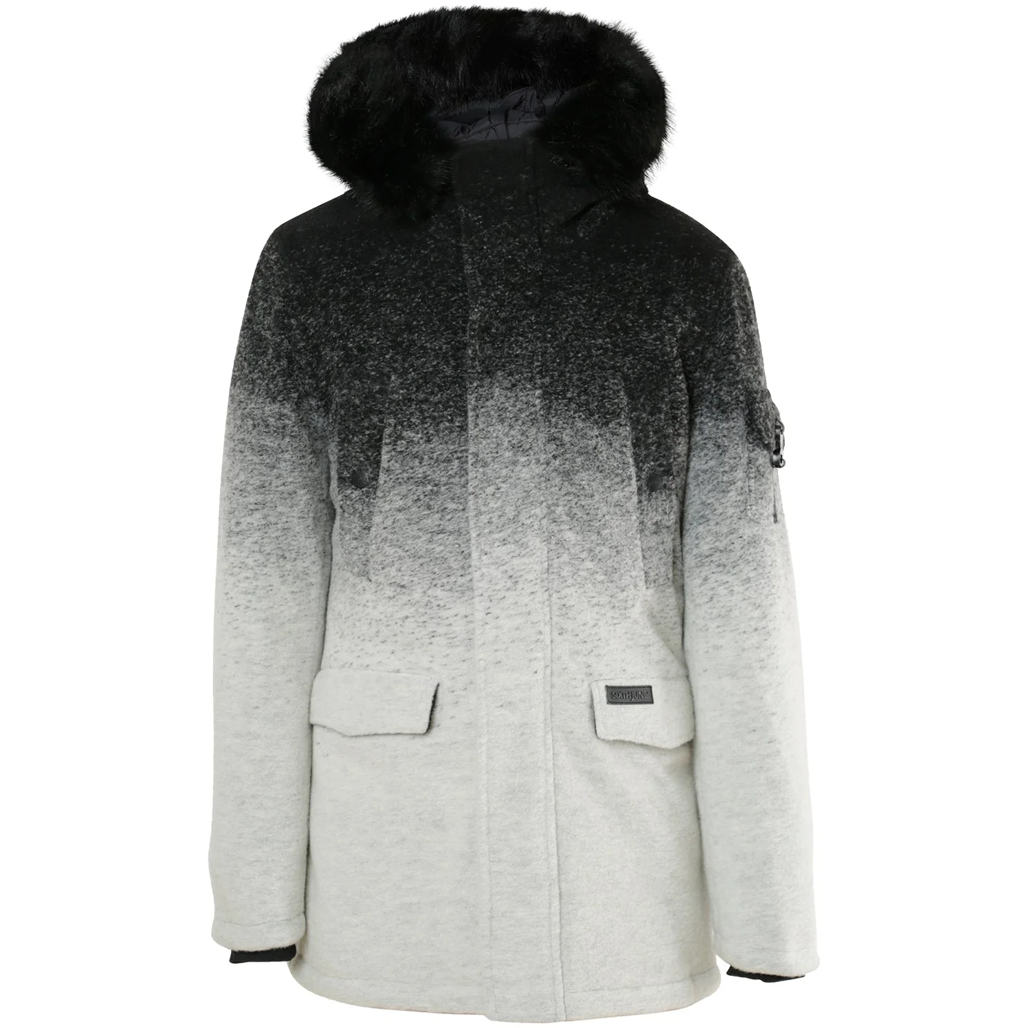 Parka laine tie dye Noir - Image 6