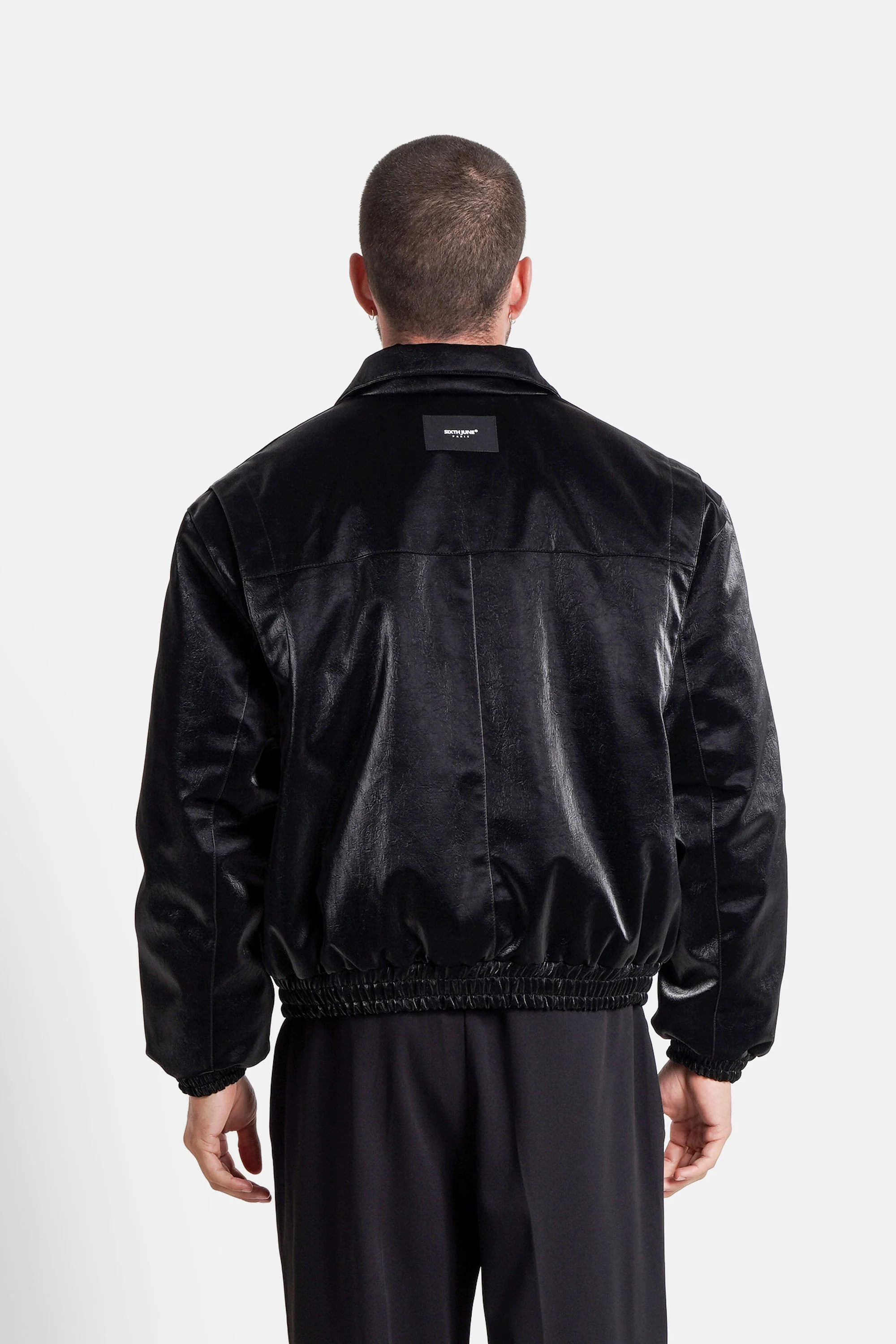 VEGAN leather boxy Jacket - Image 5