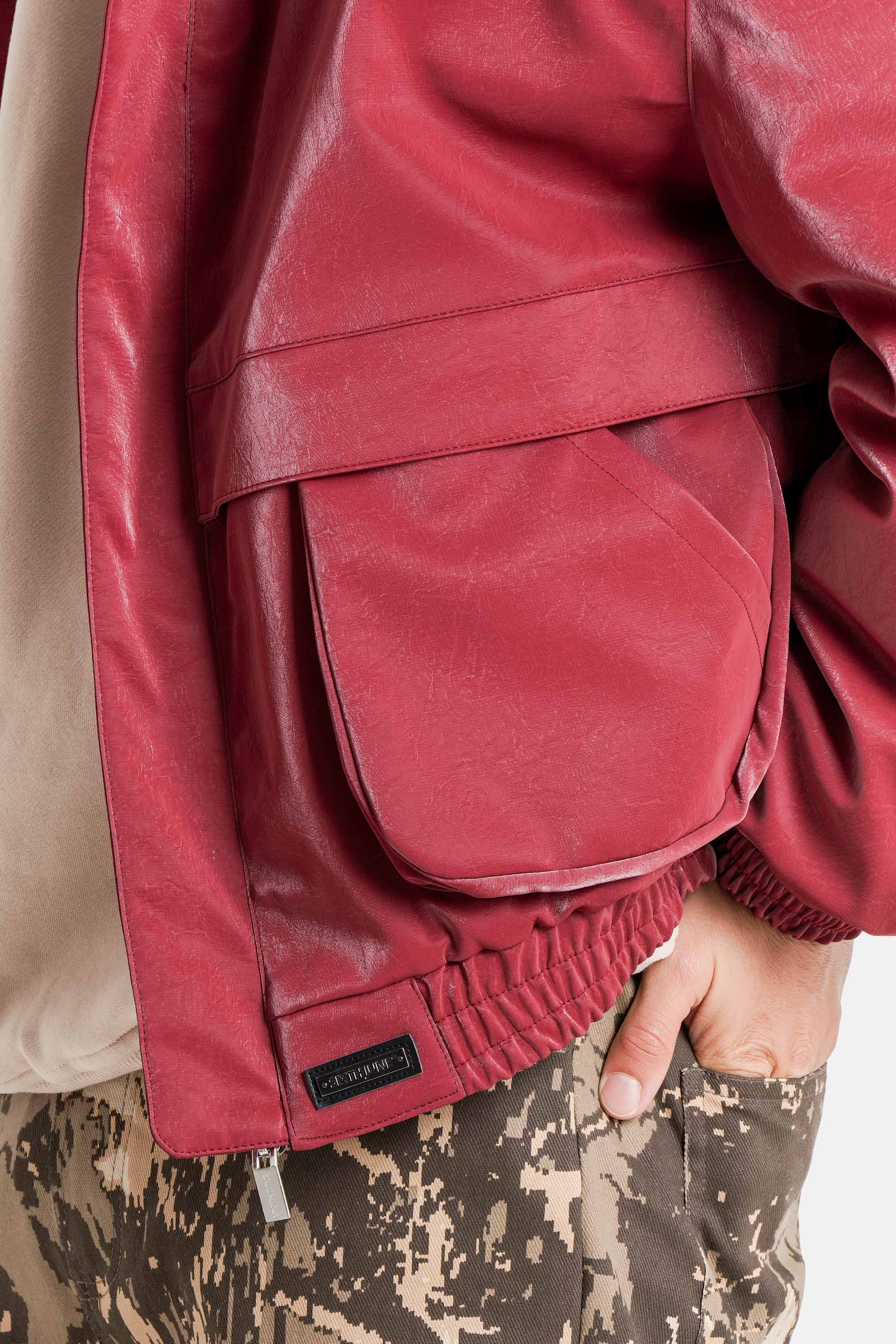 VEGAN leather boxy Jacket - Image 4