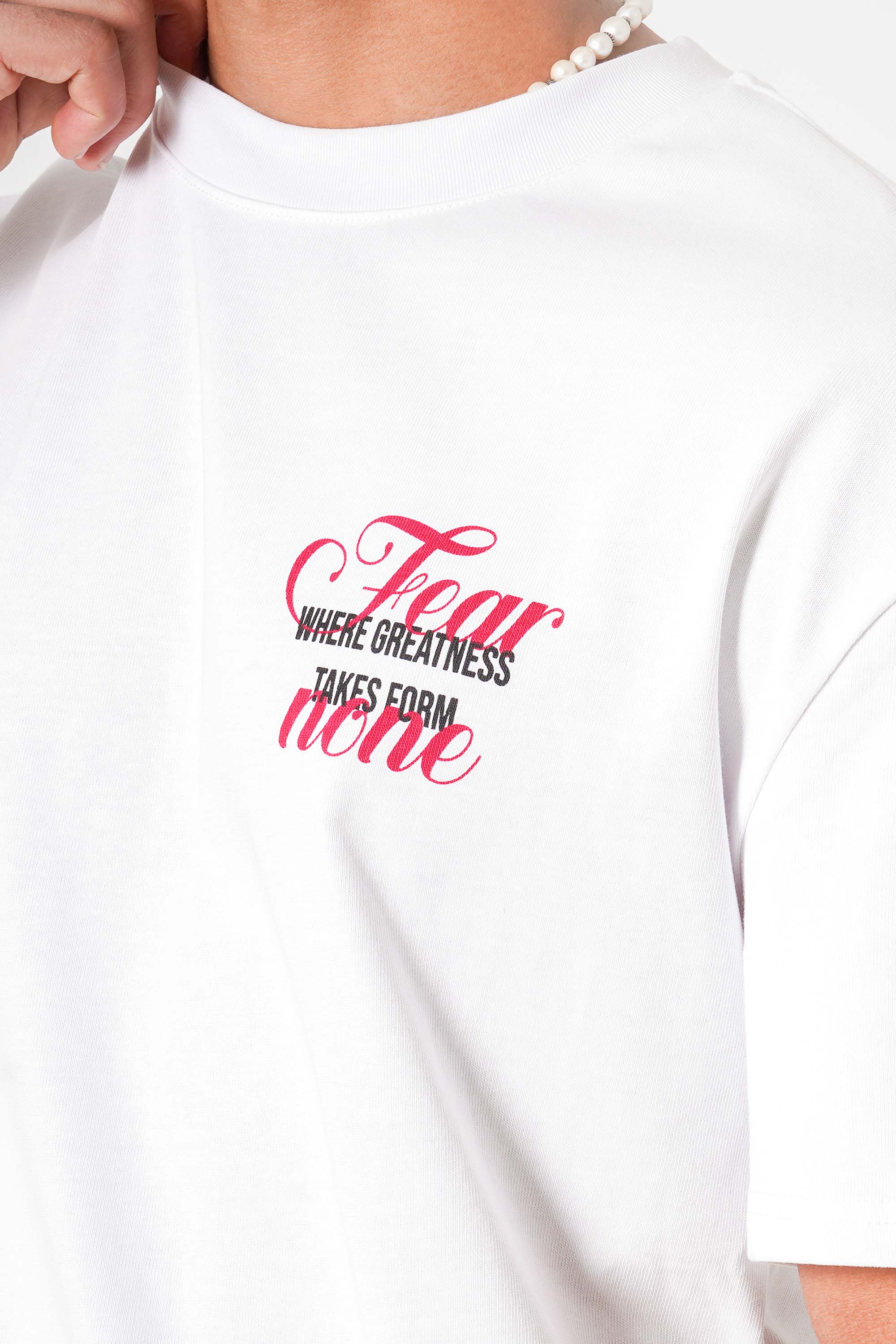 FEAR NONE print s/s t-shirt - Image 4
