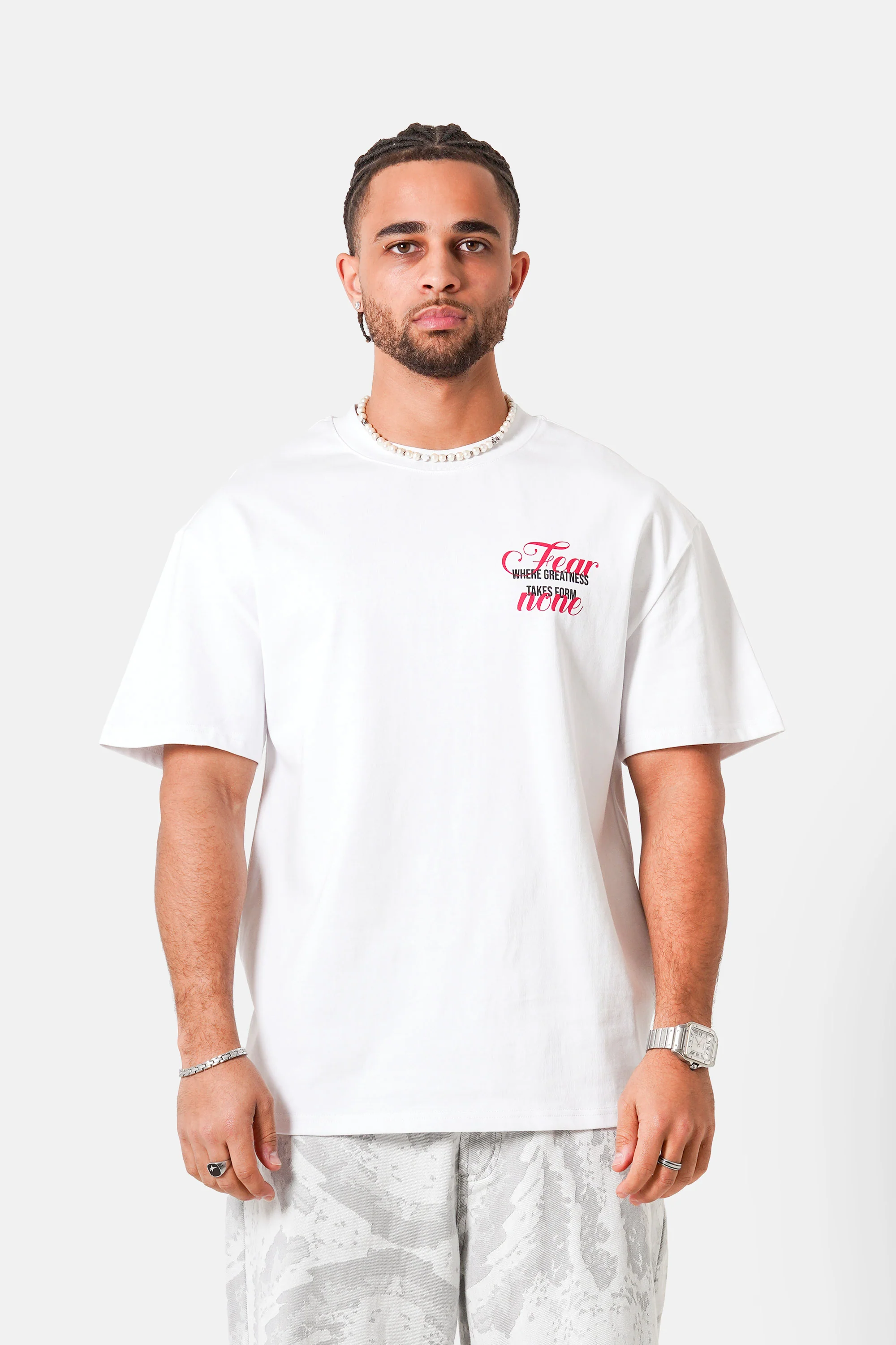 FEAR NONE print s/s t-shirt - Image 5