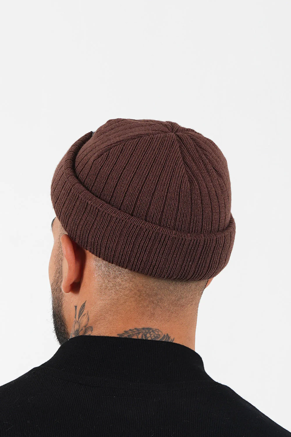 Bonnet fisherman côtelé Marron - Image 4