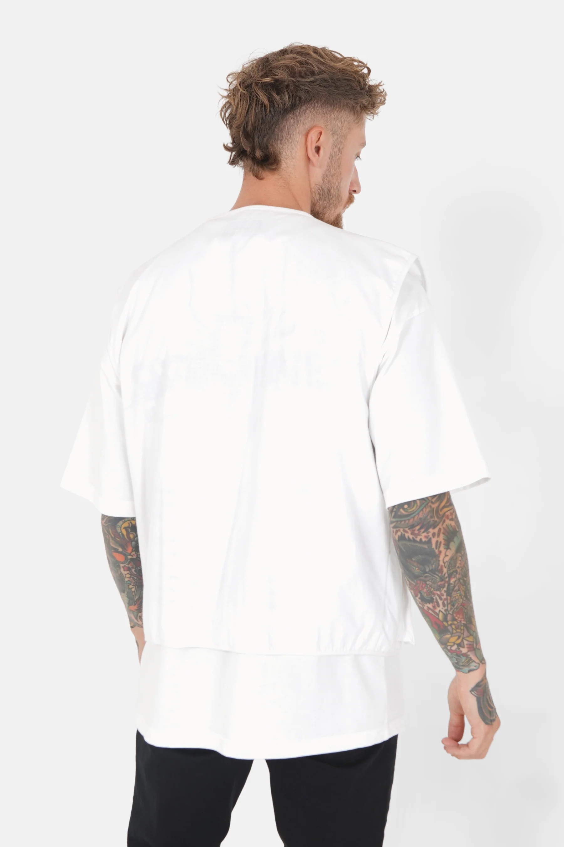 Gilet multipoche zip Blanc - Image 5