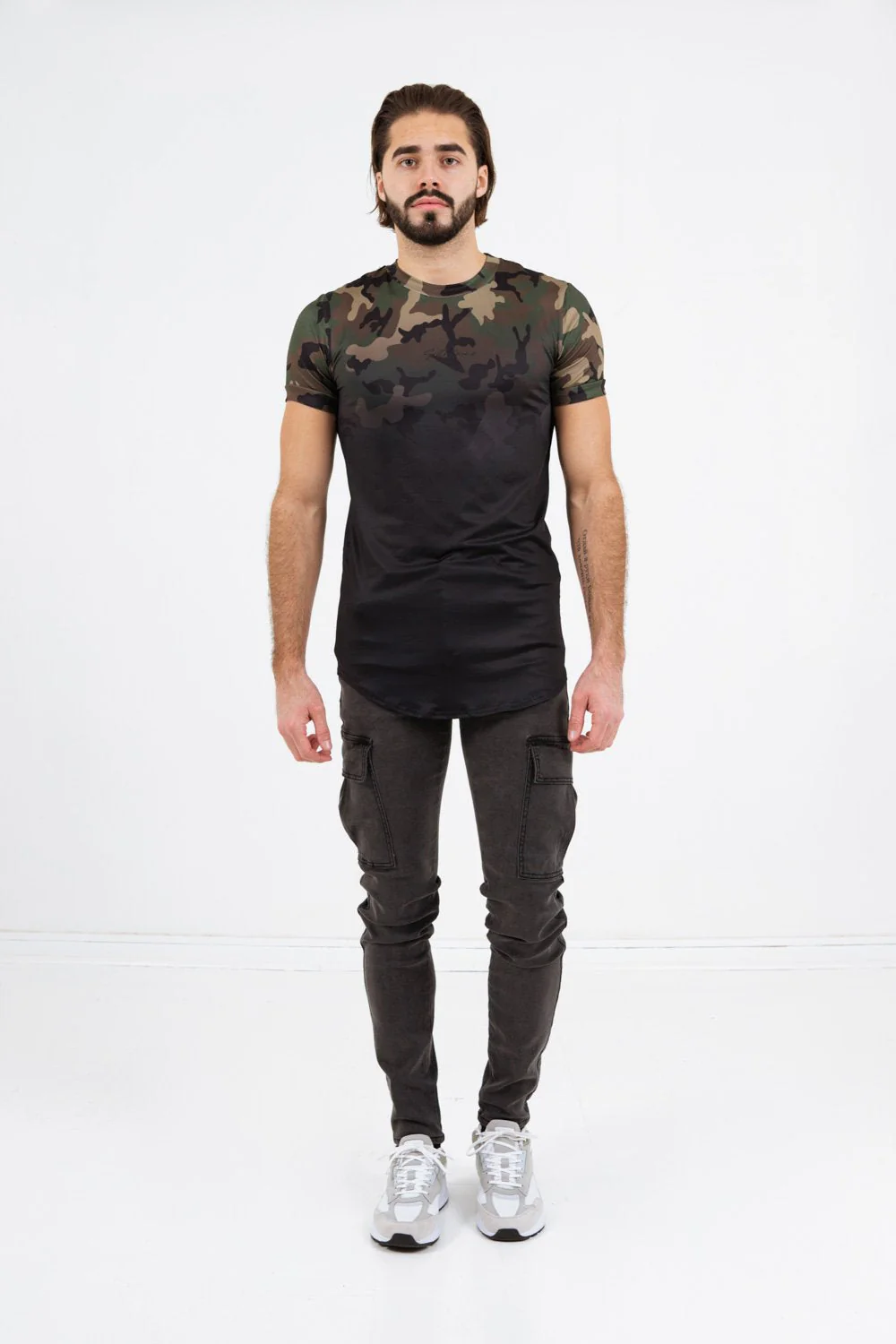 Jean cargo souple skinny Gris foncé - Image 2