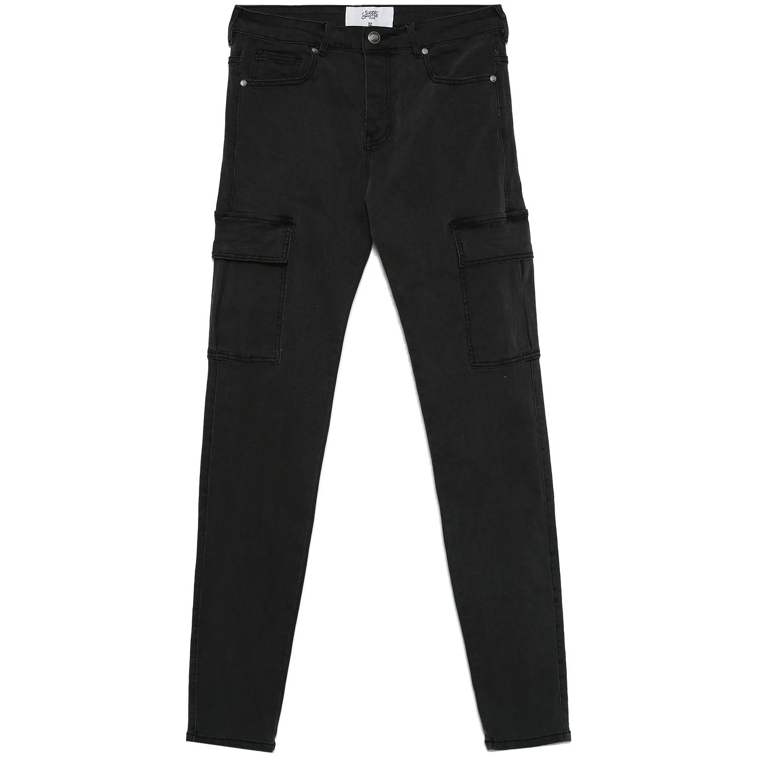 Jean cargo souple skinny Gris foncé - Image 6