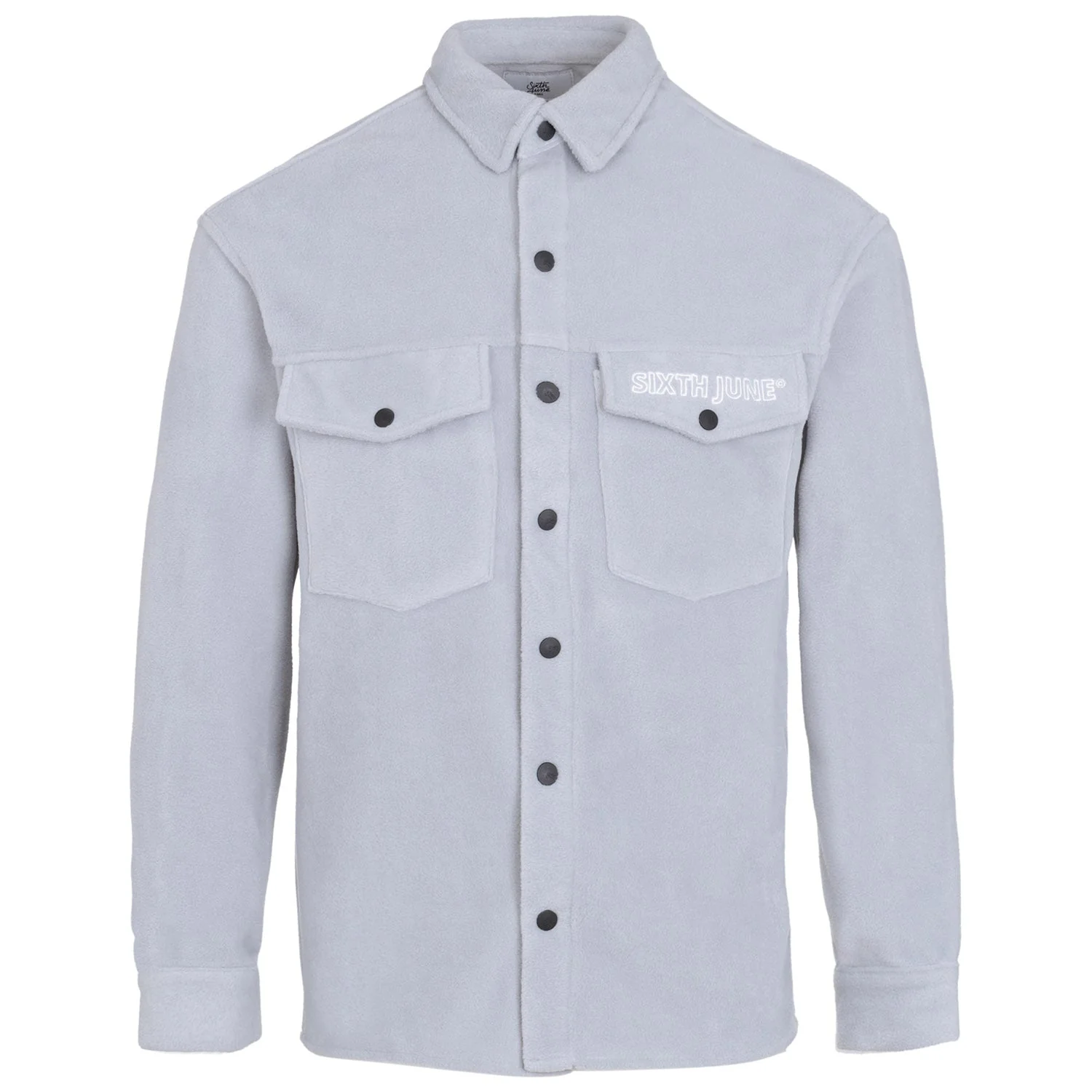Chemise polaire logo arrière brodé Gris - Image 6