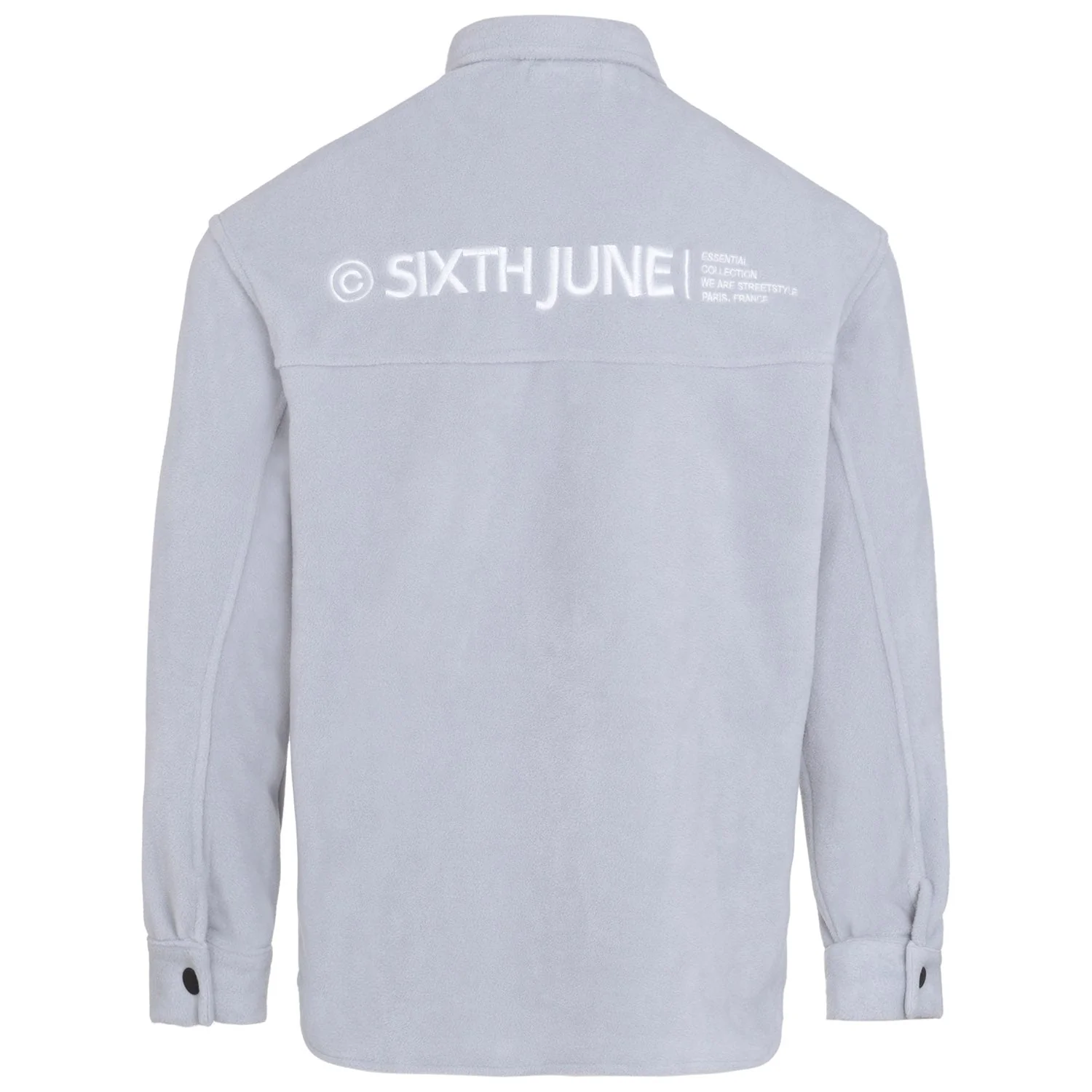 Chemise polaire logo arrière brodé Gris - Image 7