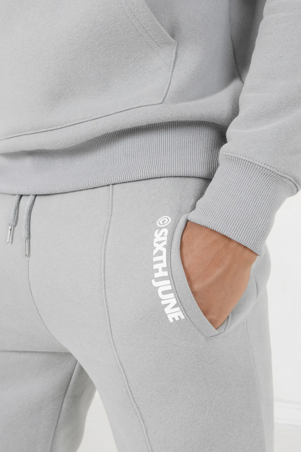 Jogging molletonné surpiqûres Gris - Image 3