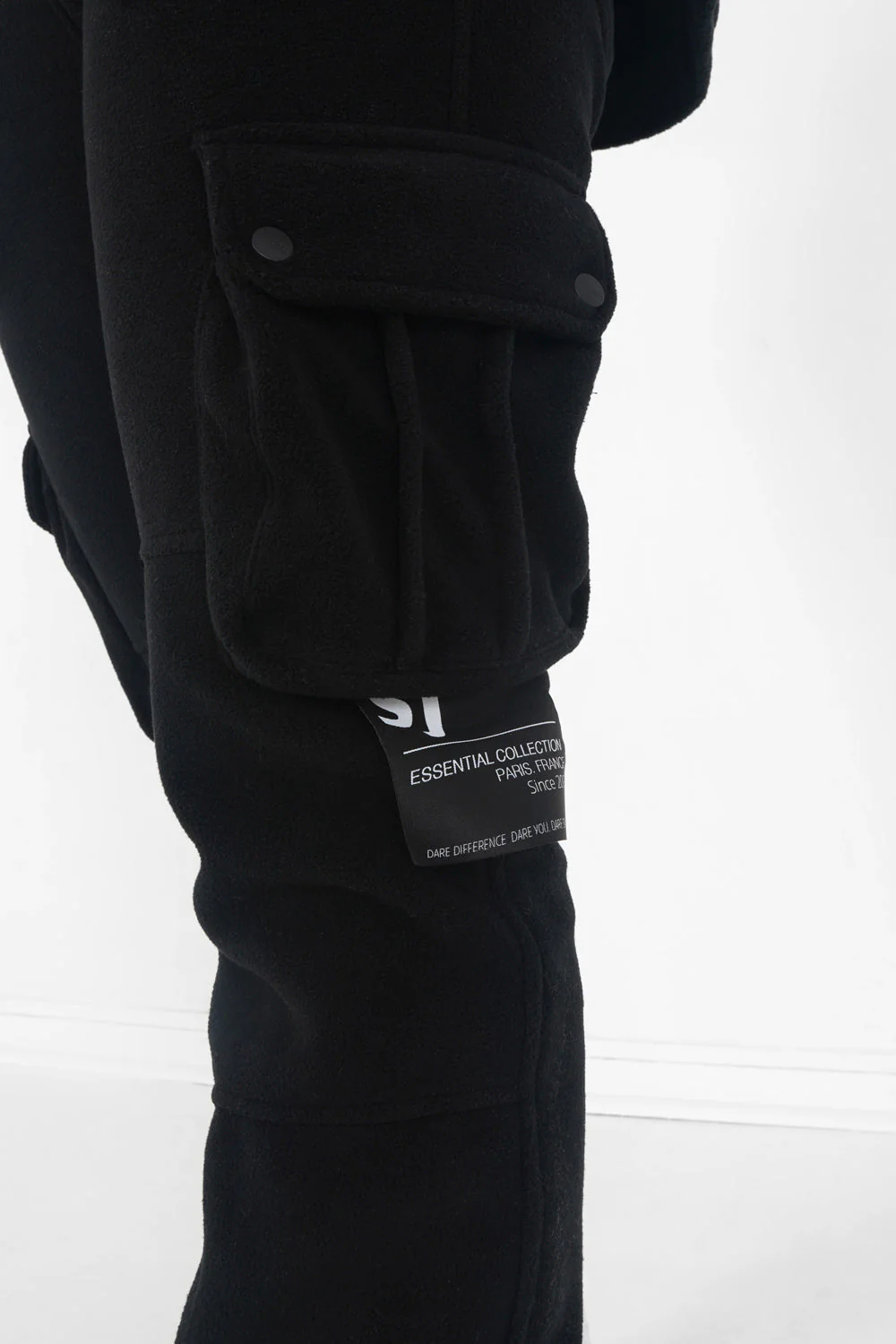 Pantalon cargo polaire Noir - Image 3