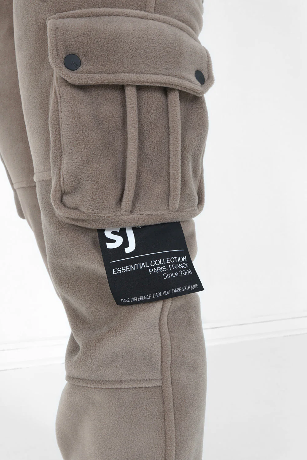 Pantalon cargo polaire Beige foncé - Image 3