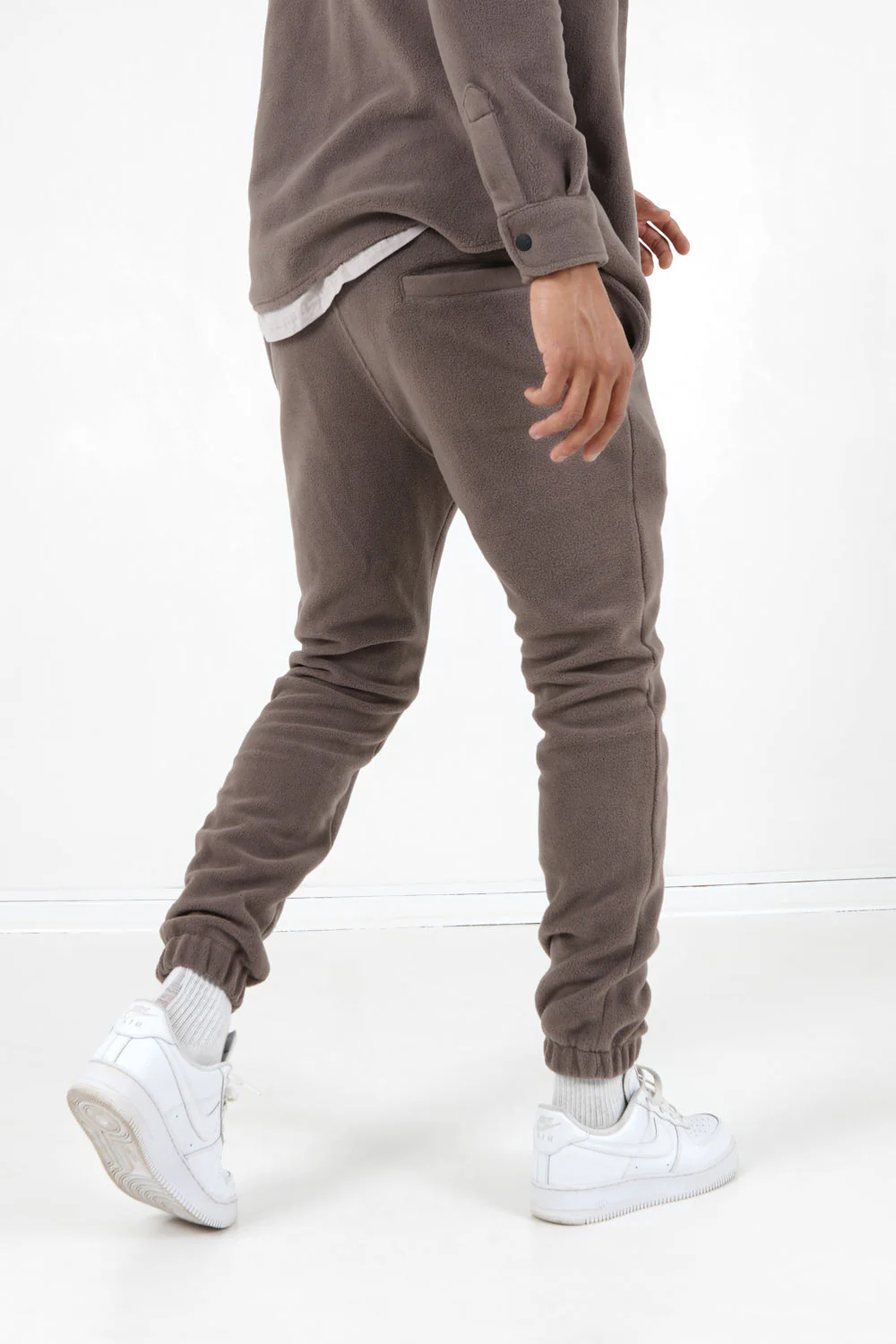 Jogging polaire logo Marron clair - Image 5