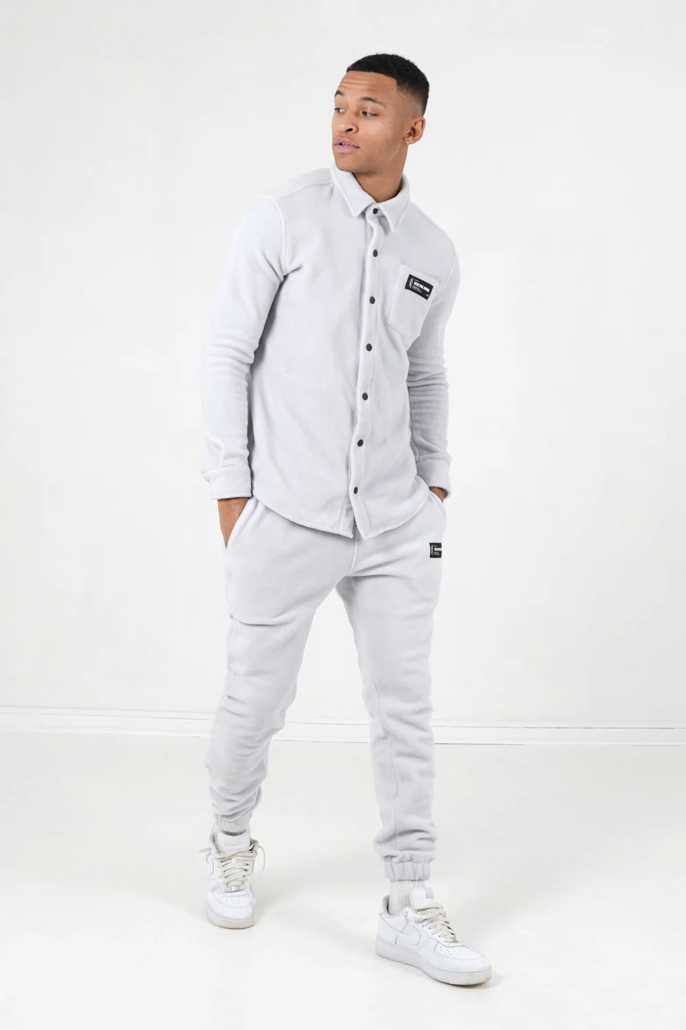 Jogging polaire logo Gris clair - Image 2