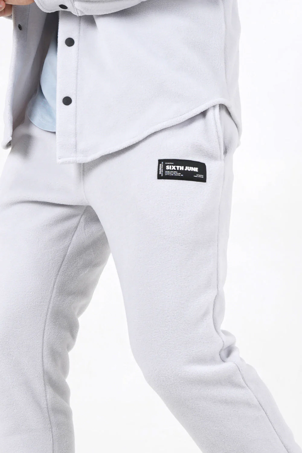 Jogging polaire logo Gris clair - Image 3