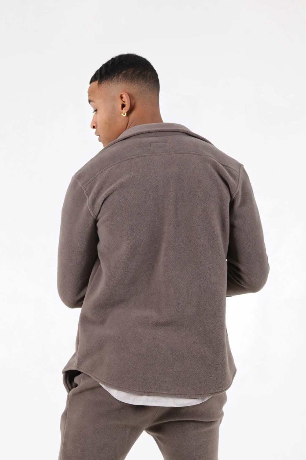 Chemise polaire poche Marron - Image 5
