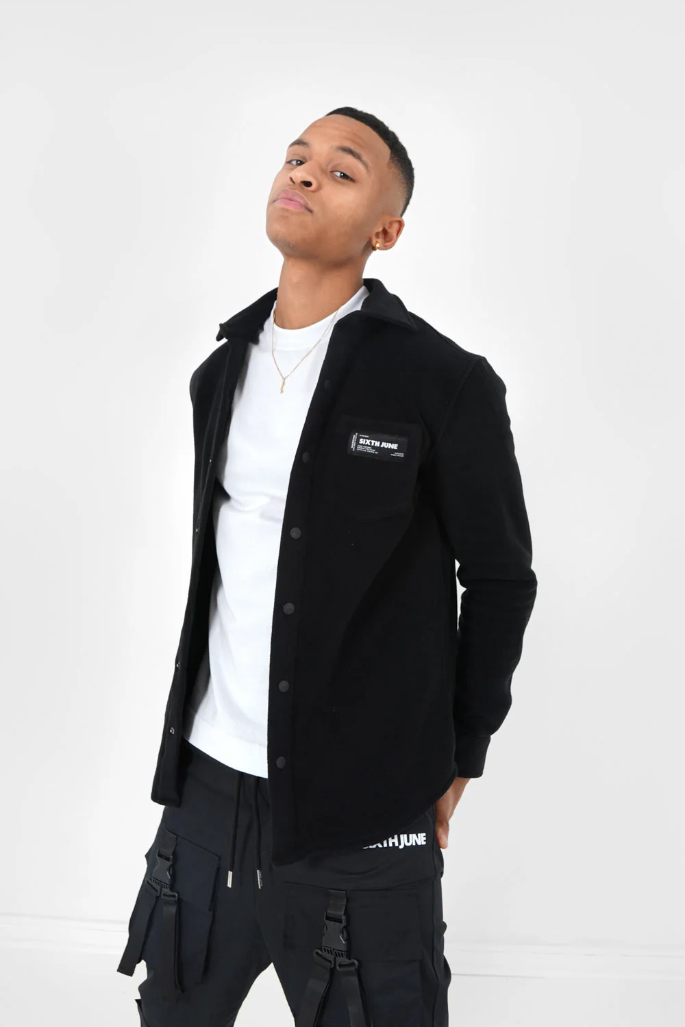 Chemise polaire poche Noir - Image 3