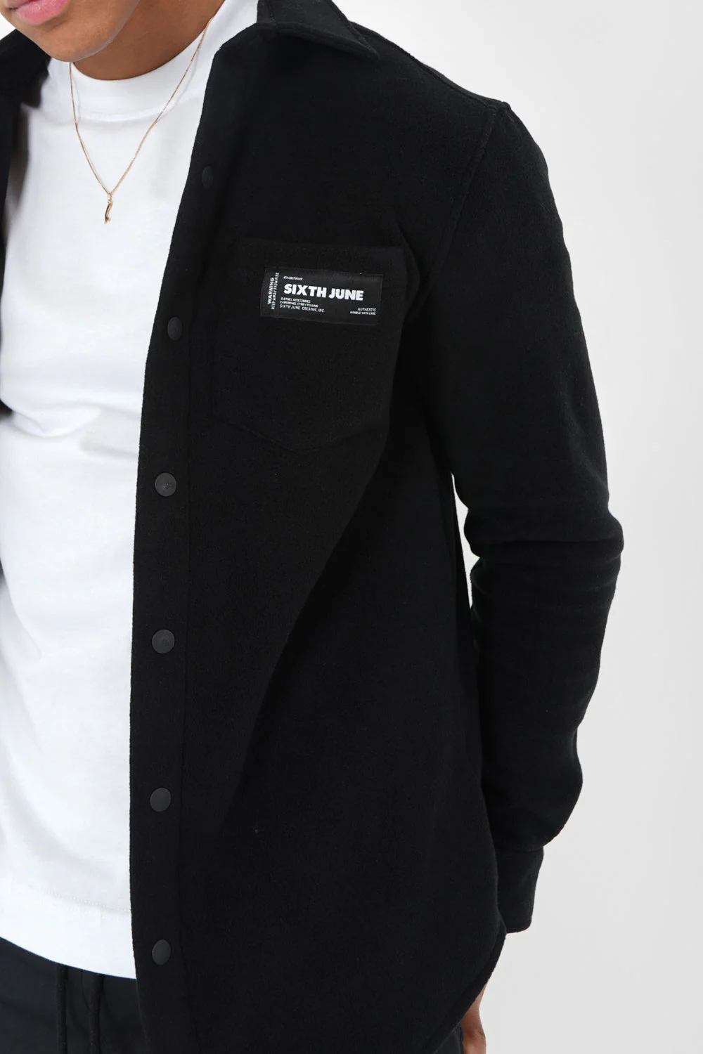 Chemise polaire poche Noir - Image 4