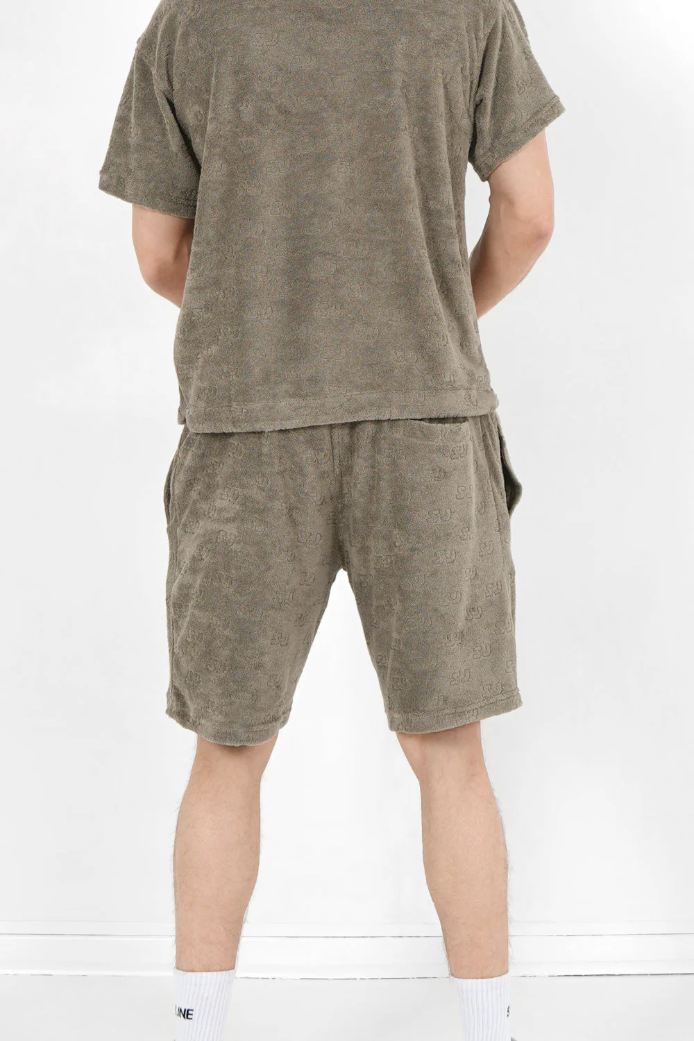 Short towel monogramme Vert kaki - Image 5