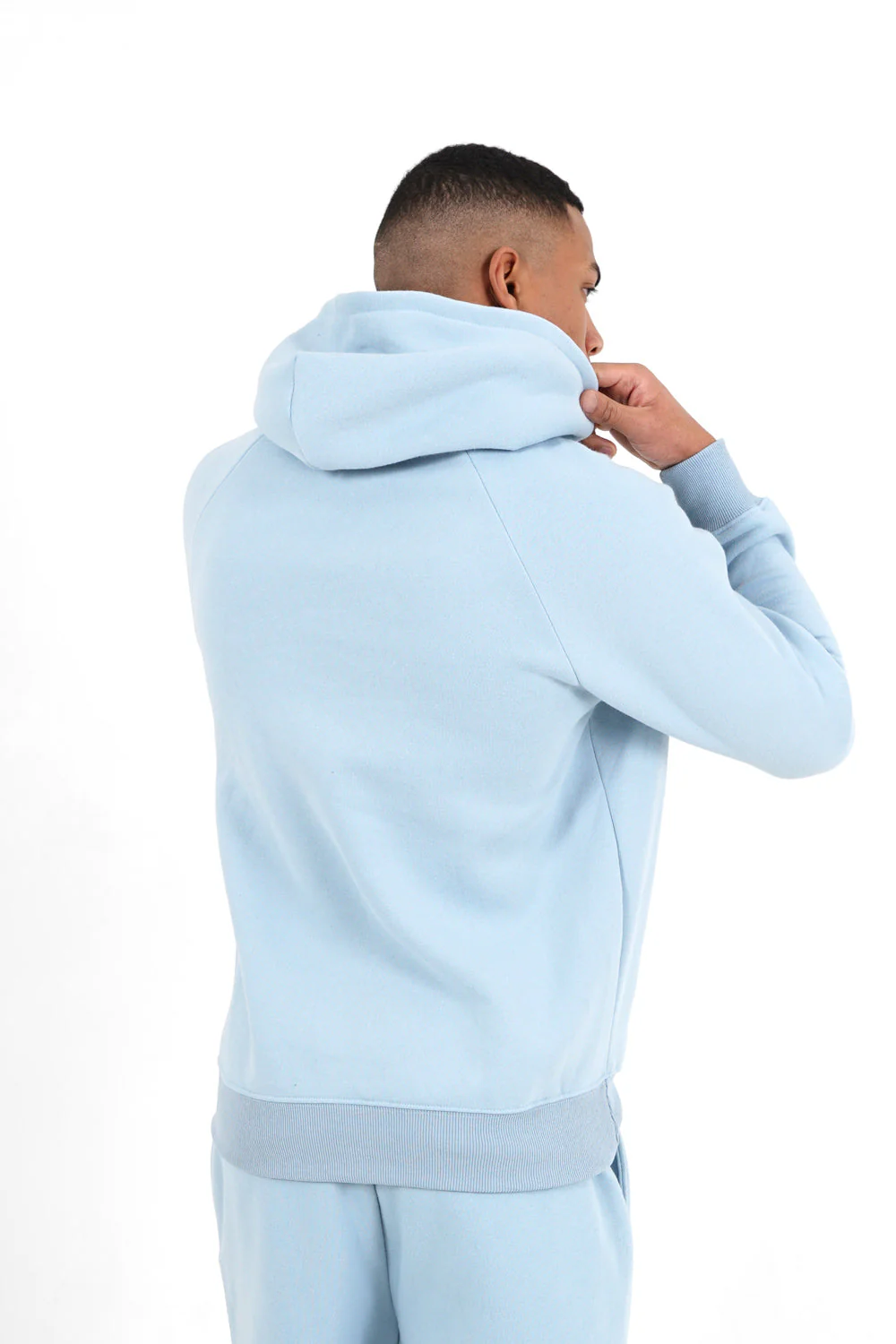 Sweatshirt capuche logo imprimé Bleu - Image 5