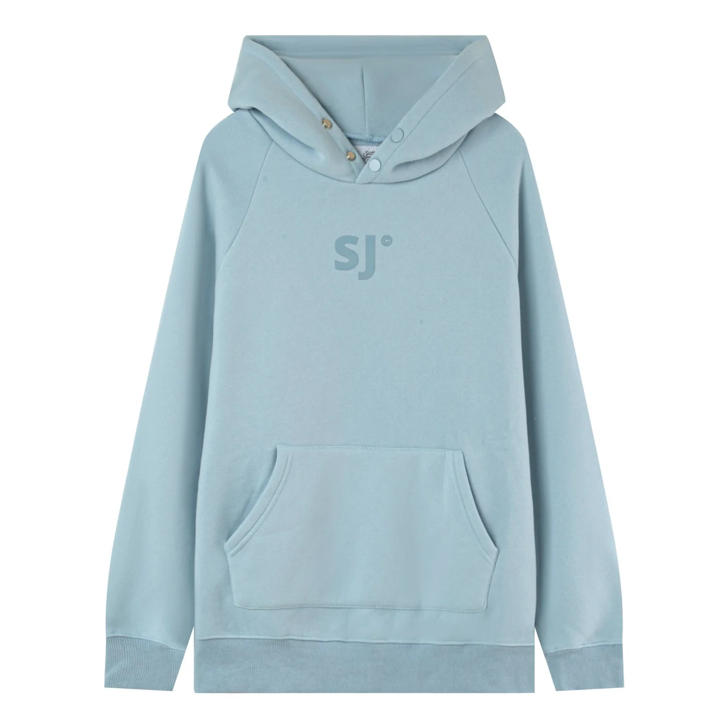 Sweatshirt capuche logo imprimé Bleu - Image 6