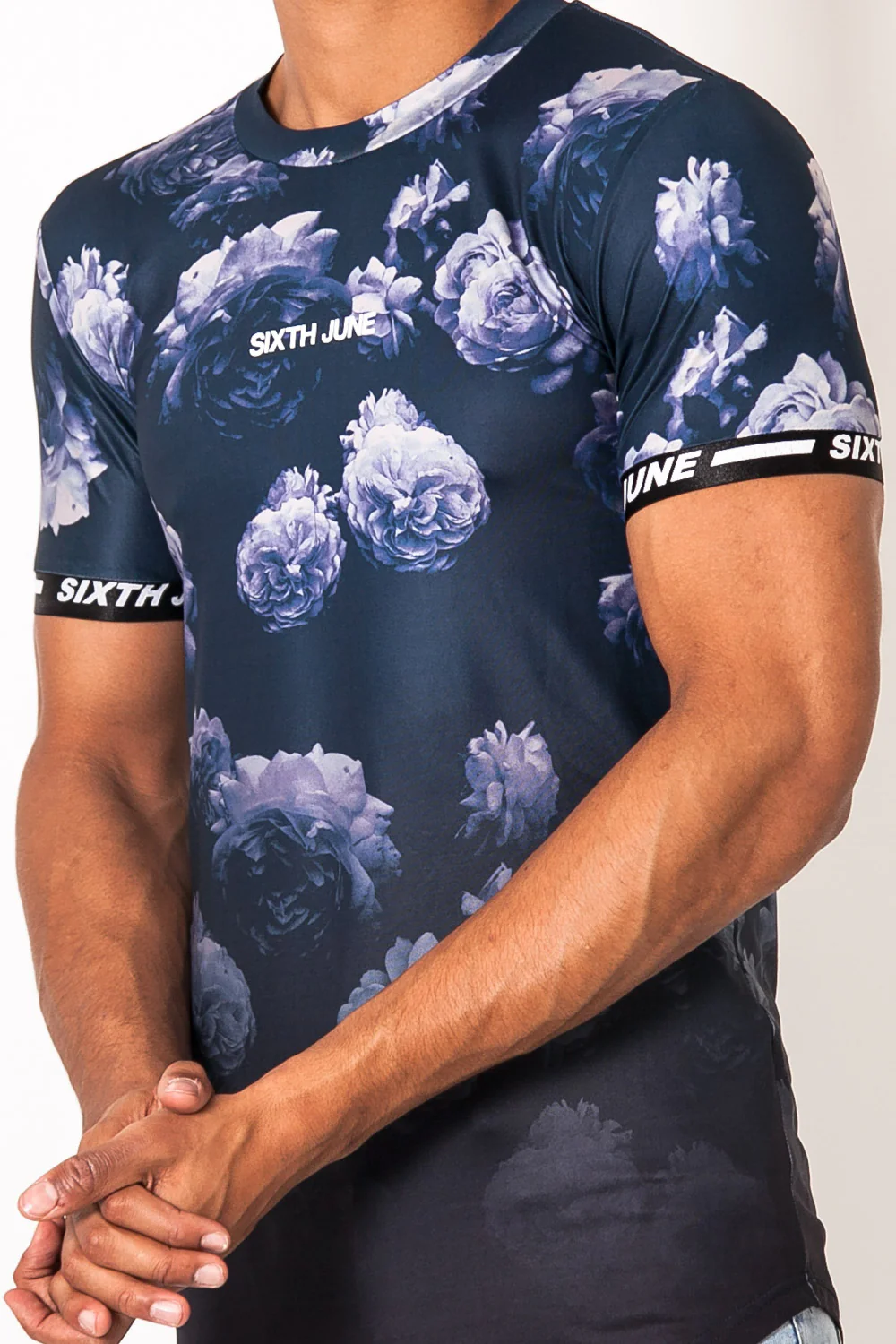 T-shirt imprimé rose bleu - Image 3