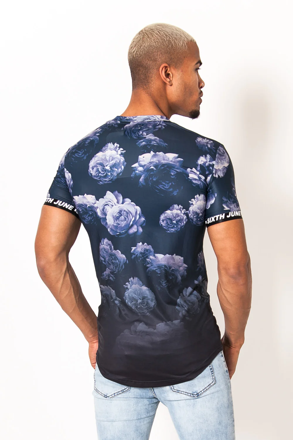T-shirt imprimé rose bleu - Image 5