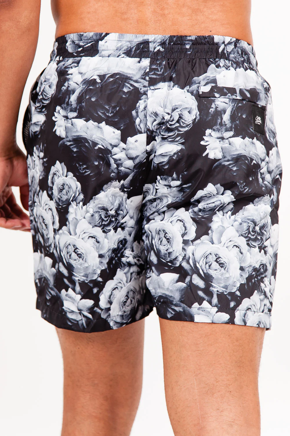 Short bain imprimé fleur noir blanc - Image 5