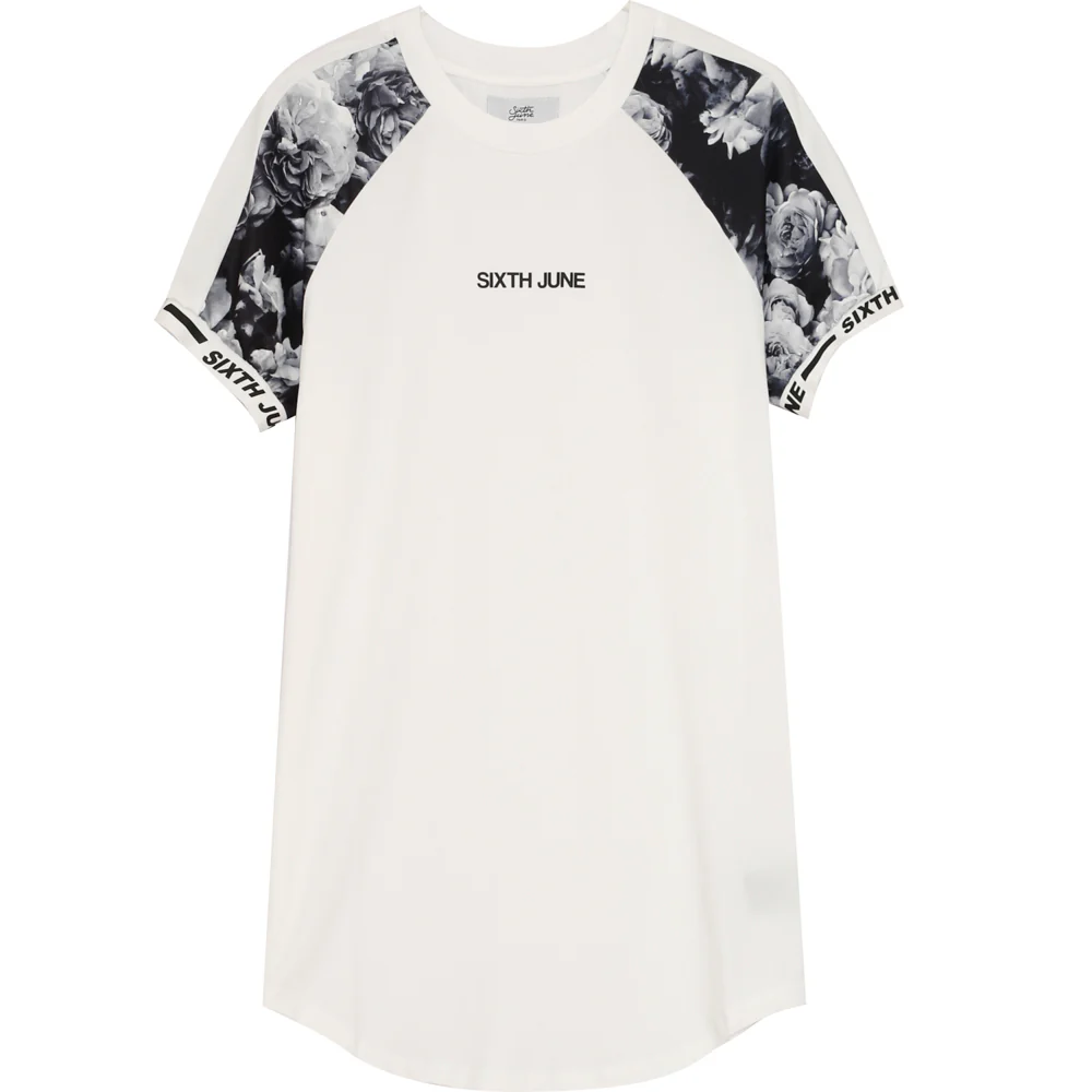 T-shirt rose bicolore Blanc - Image 4