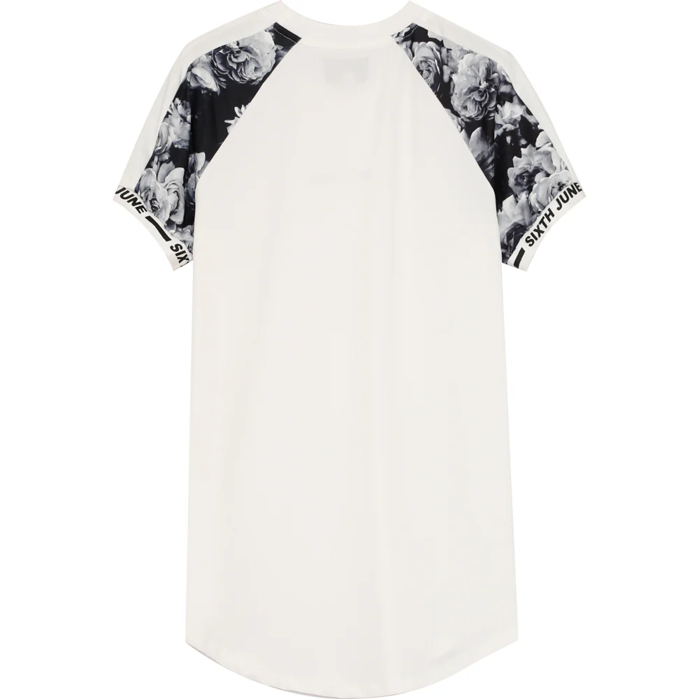 T-shirt rose bicolore Blanc - Image 5