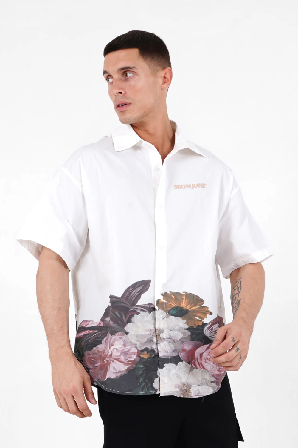 Chemise imprimée fleurs Blanc - Image 5
