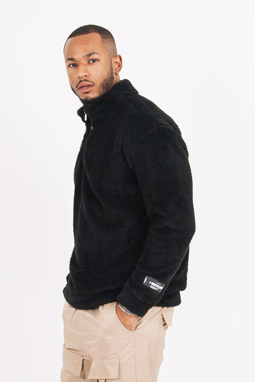 Sweat confort duveteux noir - Image 3