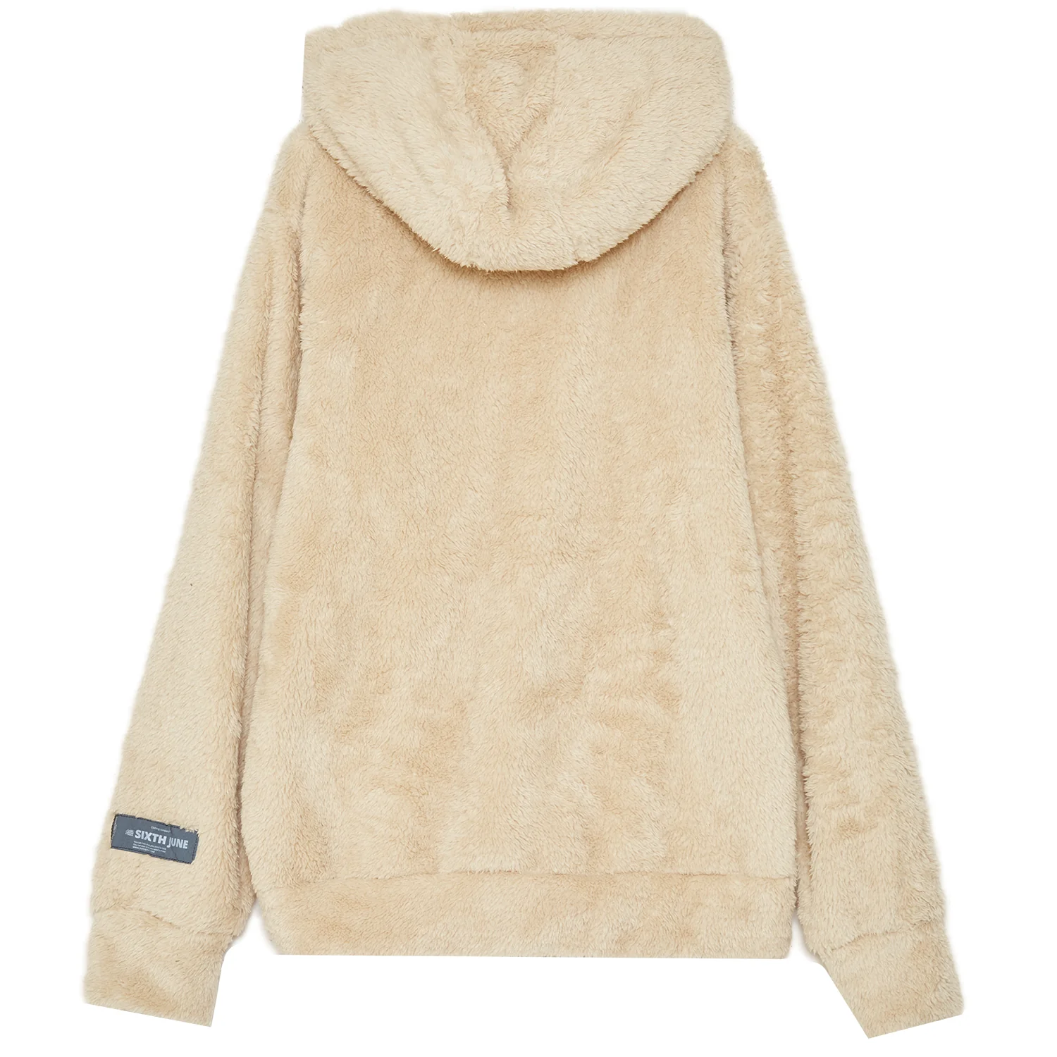 Sweat à capuche confort duveteux beige - Image 6