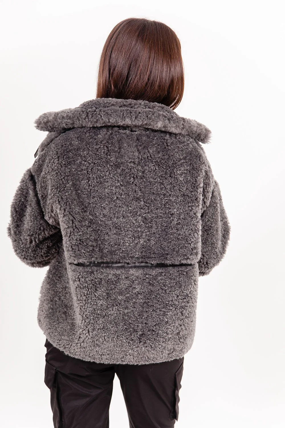 Veste aviateur sherpa Gris foncé - Image 5