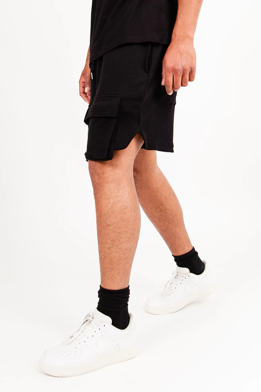 Short coton poche cargo noir - Image 4
